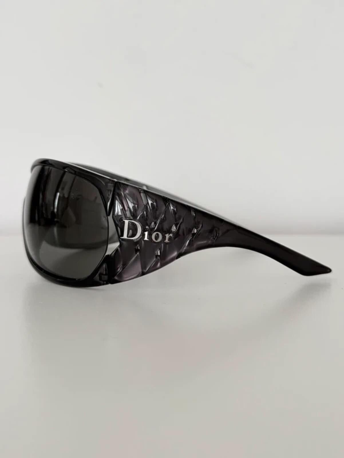 Dior Dior Black Ribbon Shield Sunglasses Size ONE SIZE - 6 Thumbnail