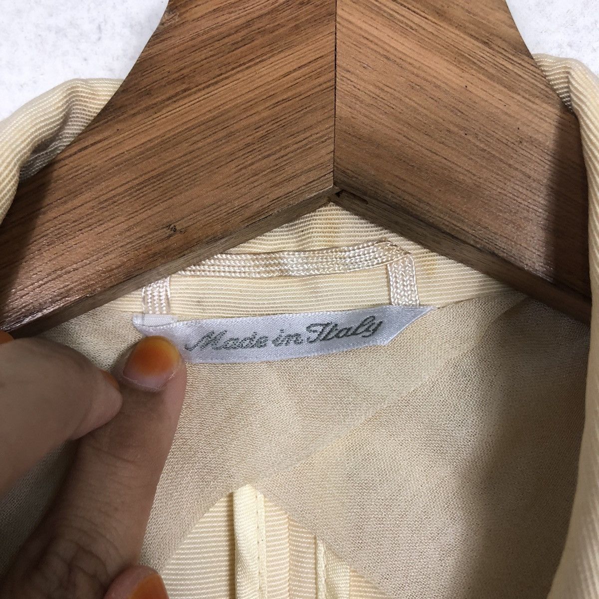 Japanese Brand Women’s Tailored Cream Blazer with Flap Pockets Max Mara Size M / US 6-8 / IT 42-44 - 18 Thumbnail