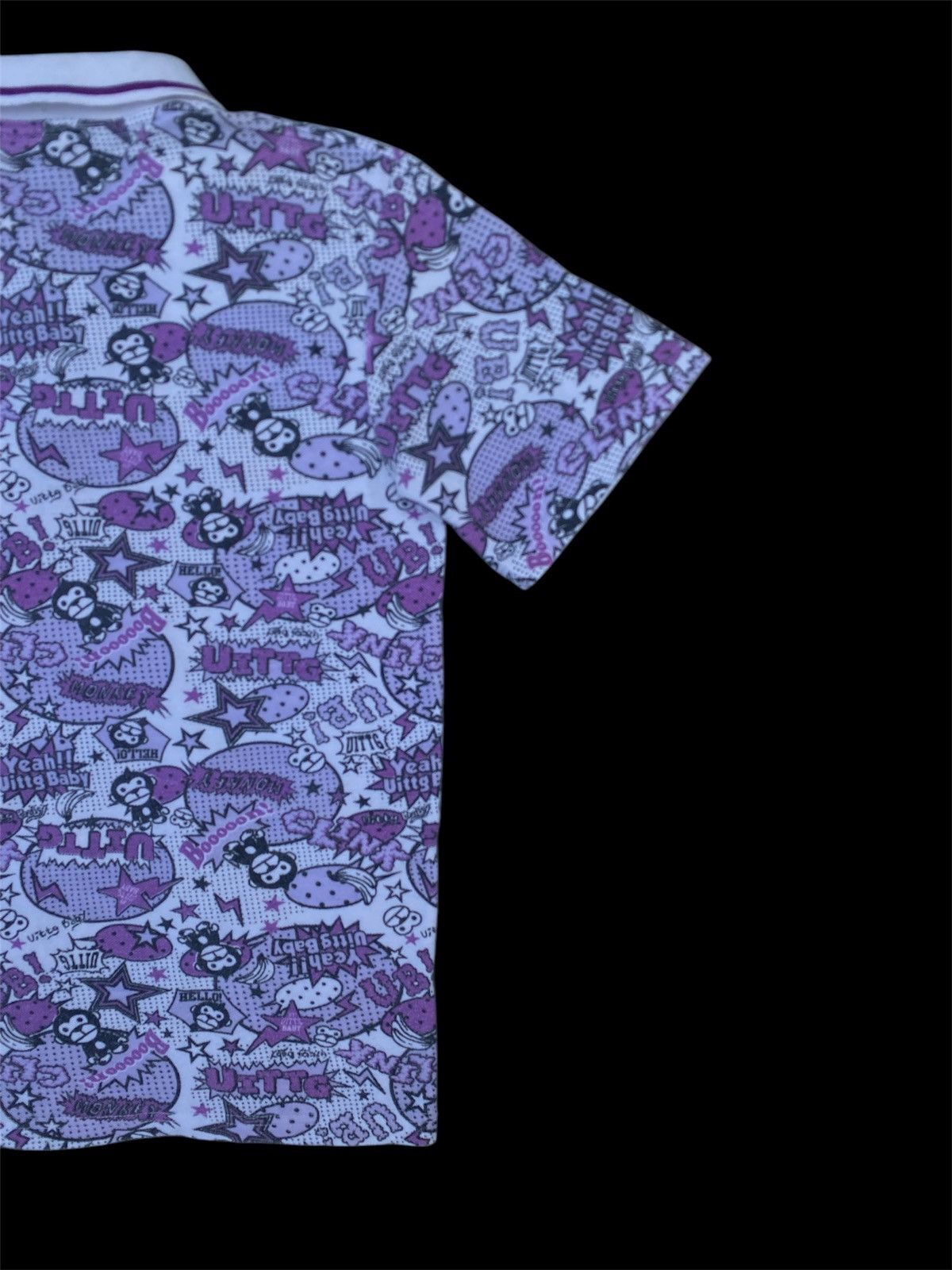 Japanese Brand RARE 💥 UITTG BABY Polo Shirt Full Print Logo size L Size US L / EU 52-54 / 3 - 6 Thumbnail