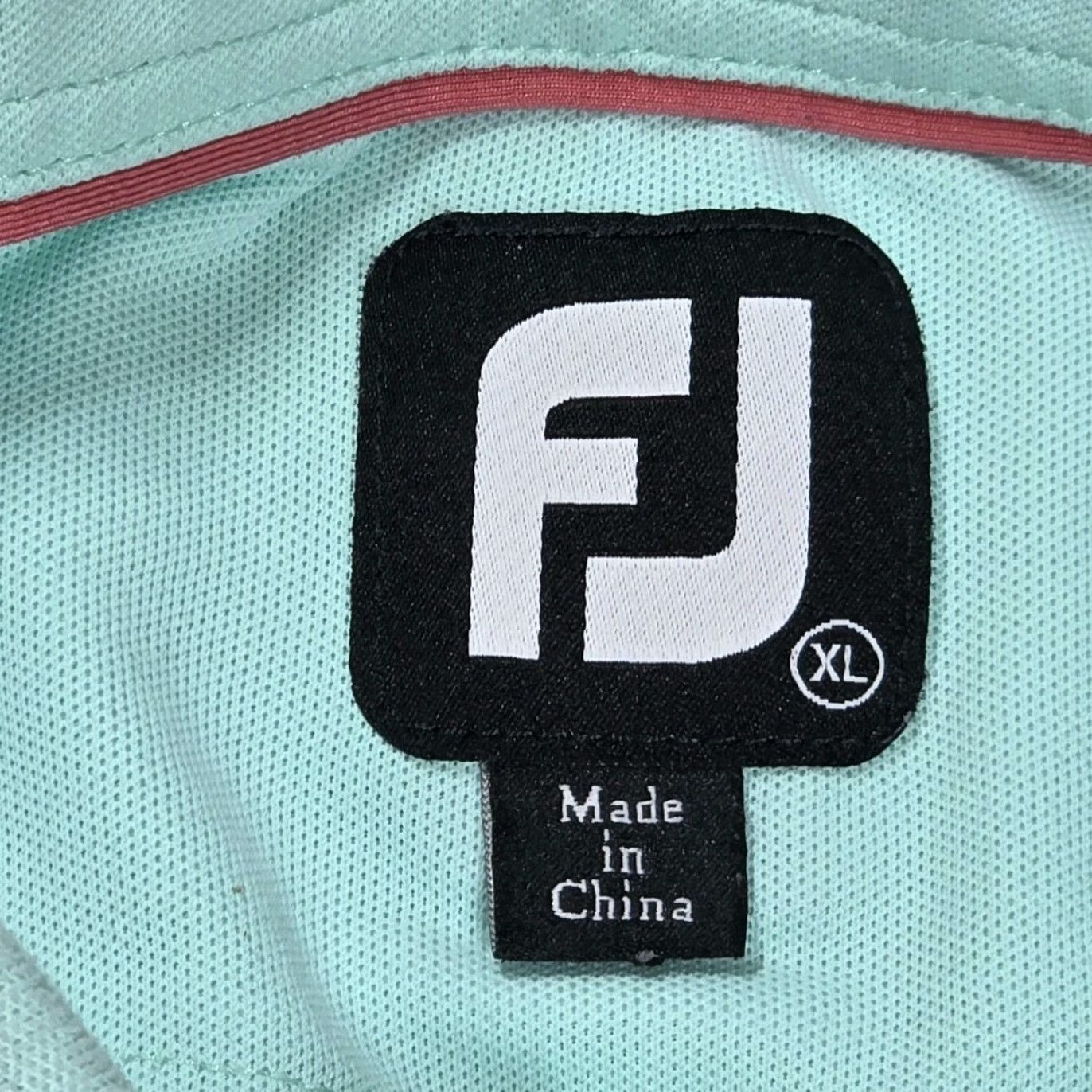 Footjoy FootJoy FJ Mens L Short Sleeve Mint Green Pink Performance Golf Polo Shirt Shirt Mens L Green Pink Colorblock 90s? Size US L / EU 52-54 / 3 - 5 Thumbnail