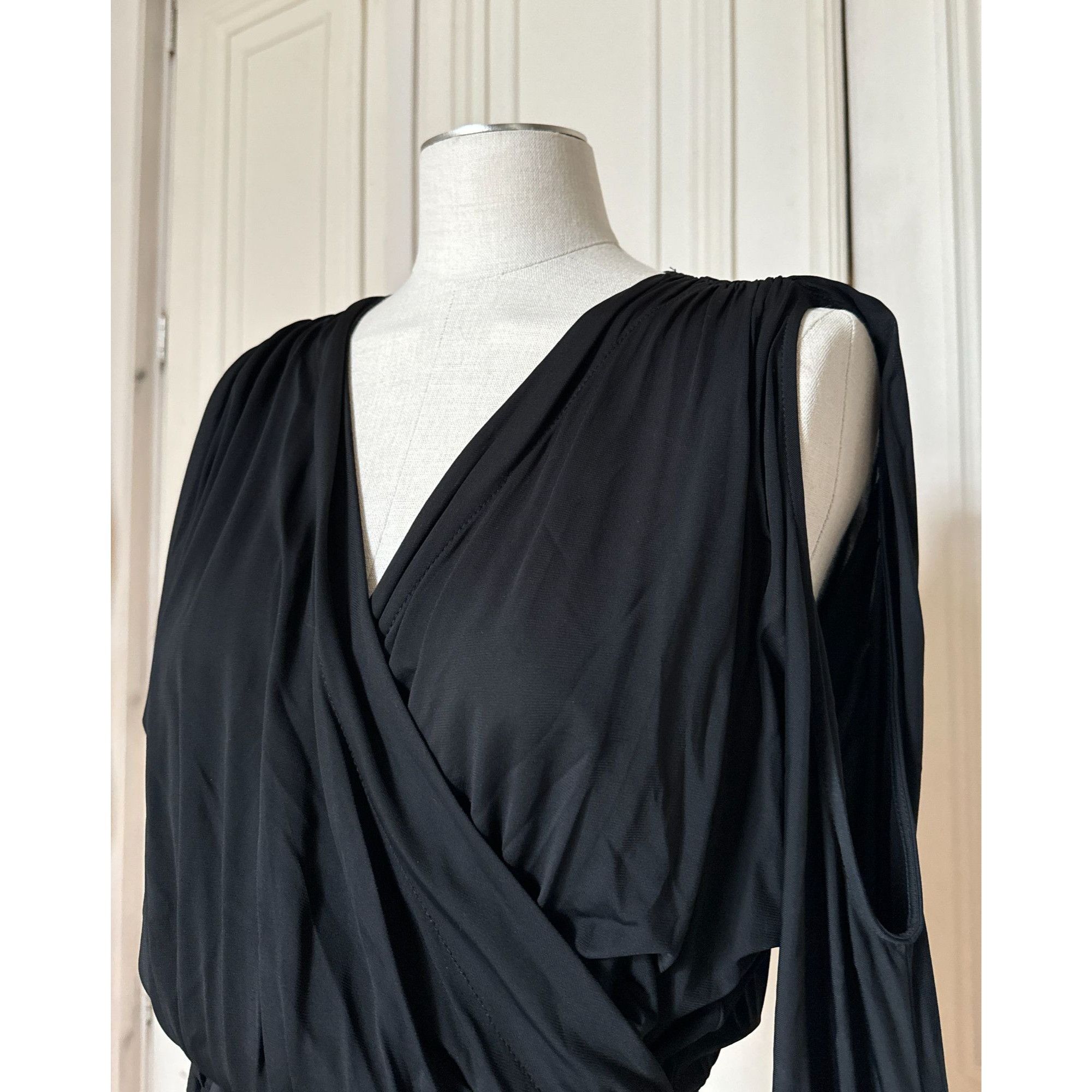 Thierry Mugler Spring/Summer 2011 Sculptural Black Viscose D Size XS / US 0-2 / IT 36-38 - 3 Thumbnail