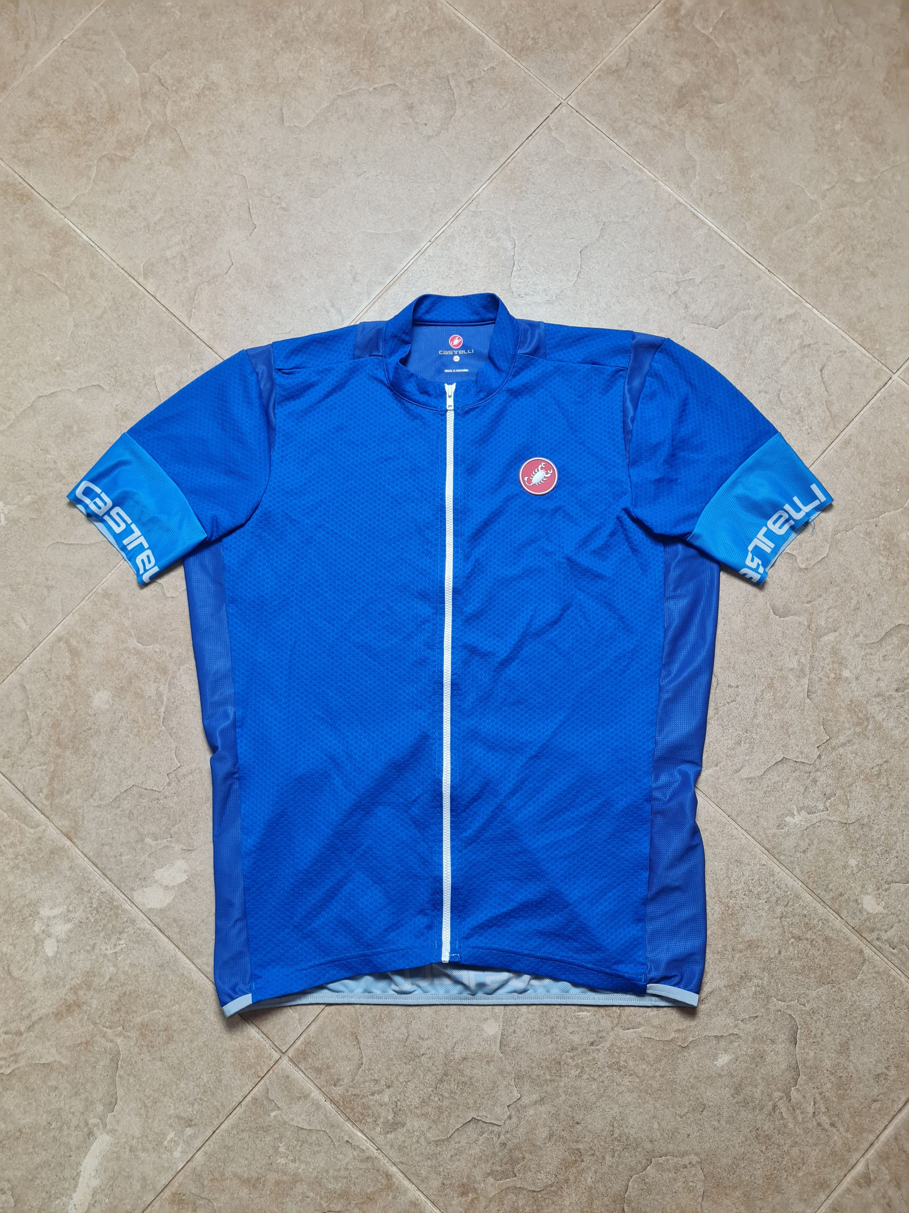 Other Bike Shirt CASTELLI ENTRANTA CYCLING Shirt Blue YKK VISLON Size US XXL / EU 58 / 5 - 1 Thumbnail