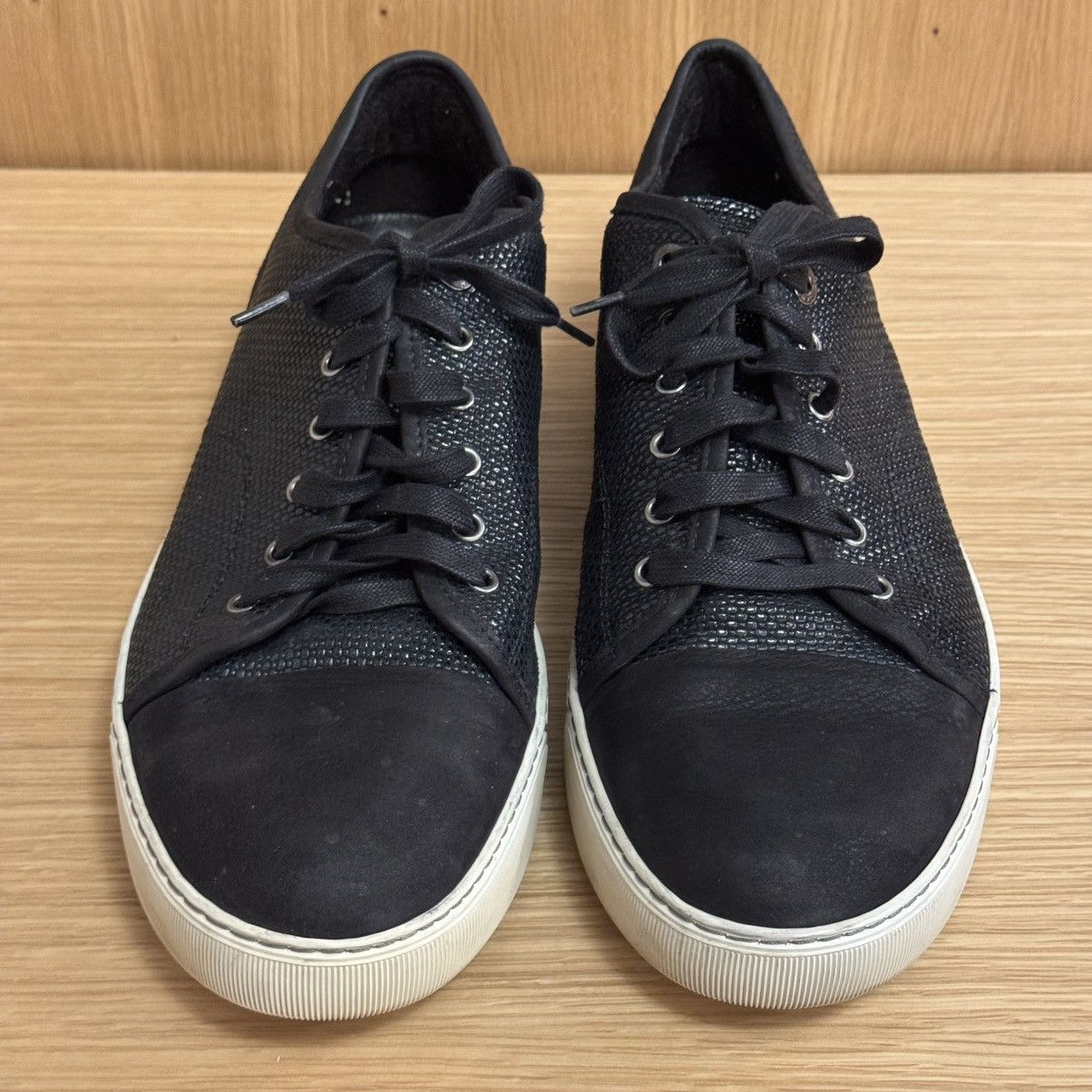 Lanvin Lanvin DBB1 Black Textured Leather Sneakers Mens UK12/US13 Size US 13 / EU 46 - 4 Thumbnail