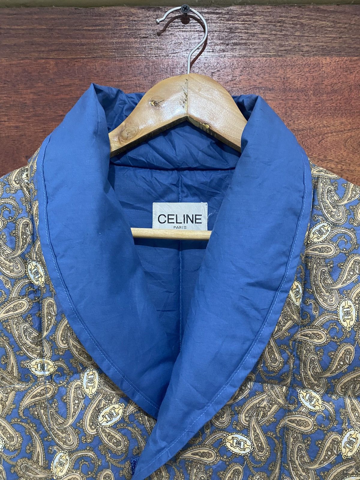 Celine Vintage Celine Paisley Down Poncho Rare Colour Size US L / EU 52-54 / 3 - 7 Thumbnail