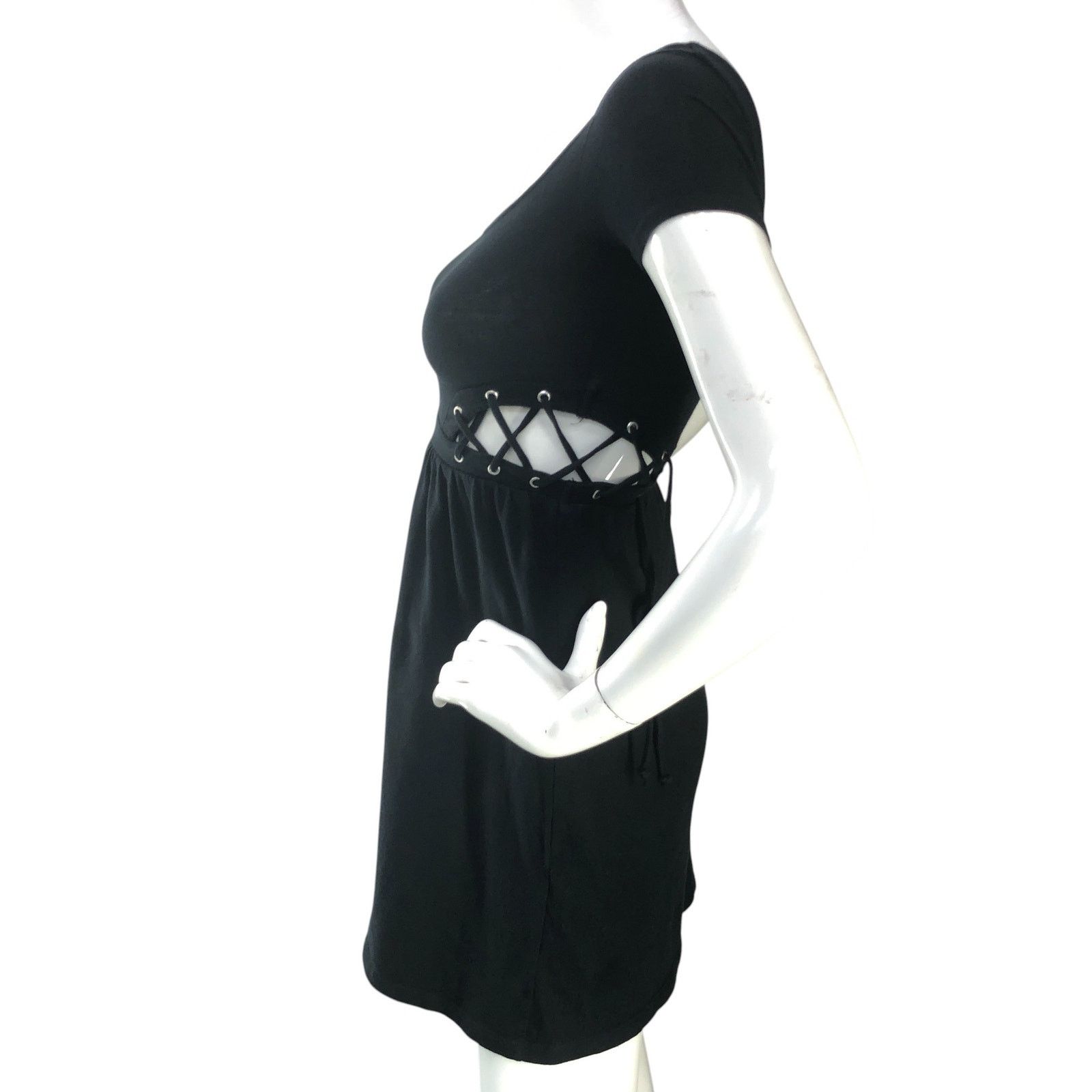 Asos Asos Size 00P Dress Cutout Side Lace Detail Backless Black Size XXS / US 00 / IT 34 - 6 Thumbnail