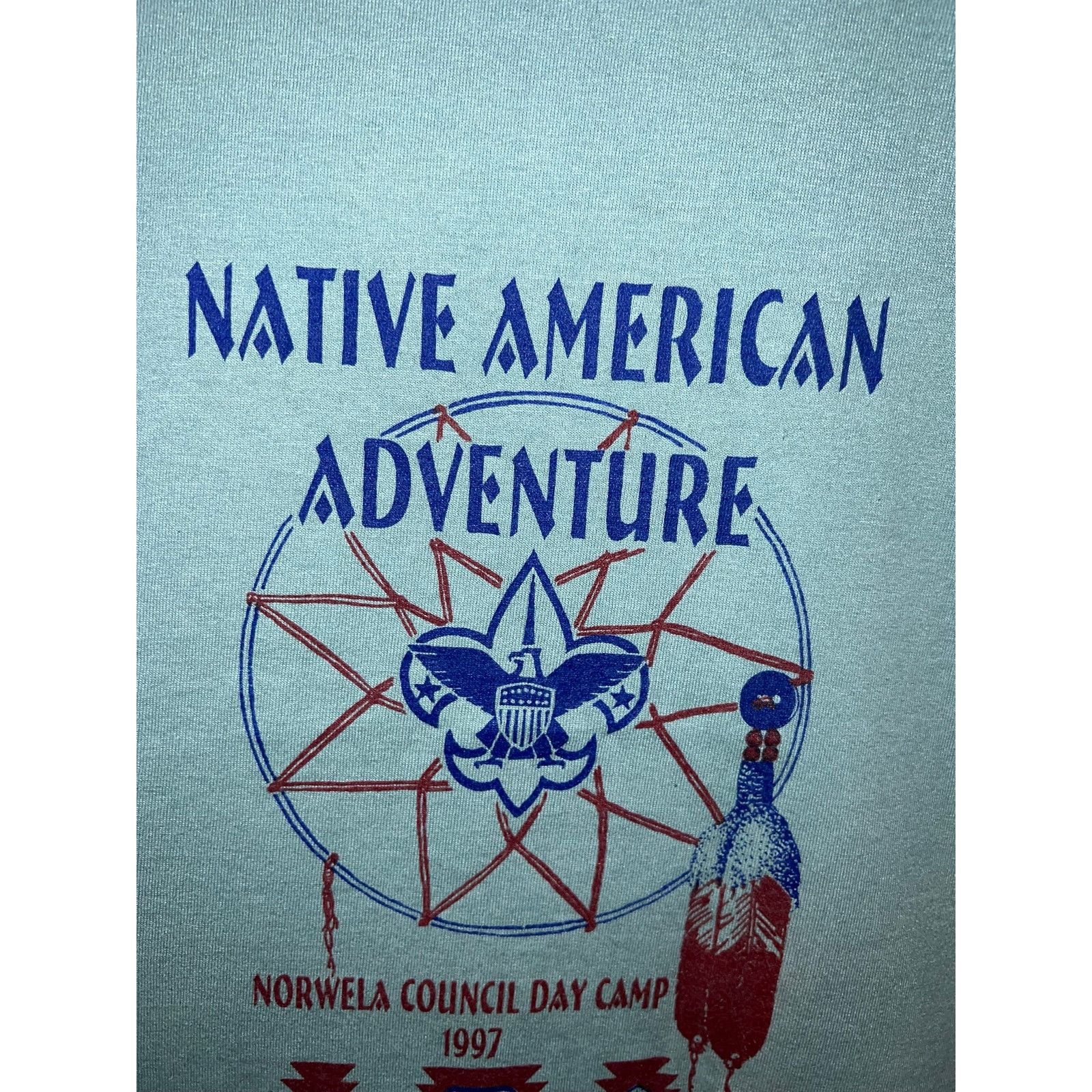 Fruit Of The Loom Vintage Native American Shirt Adventure 1997 Tee 90s VTG 2XL Size US XXL / EU 58 / 5 - 3 Thumbnail
