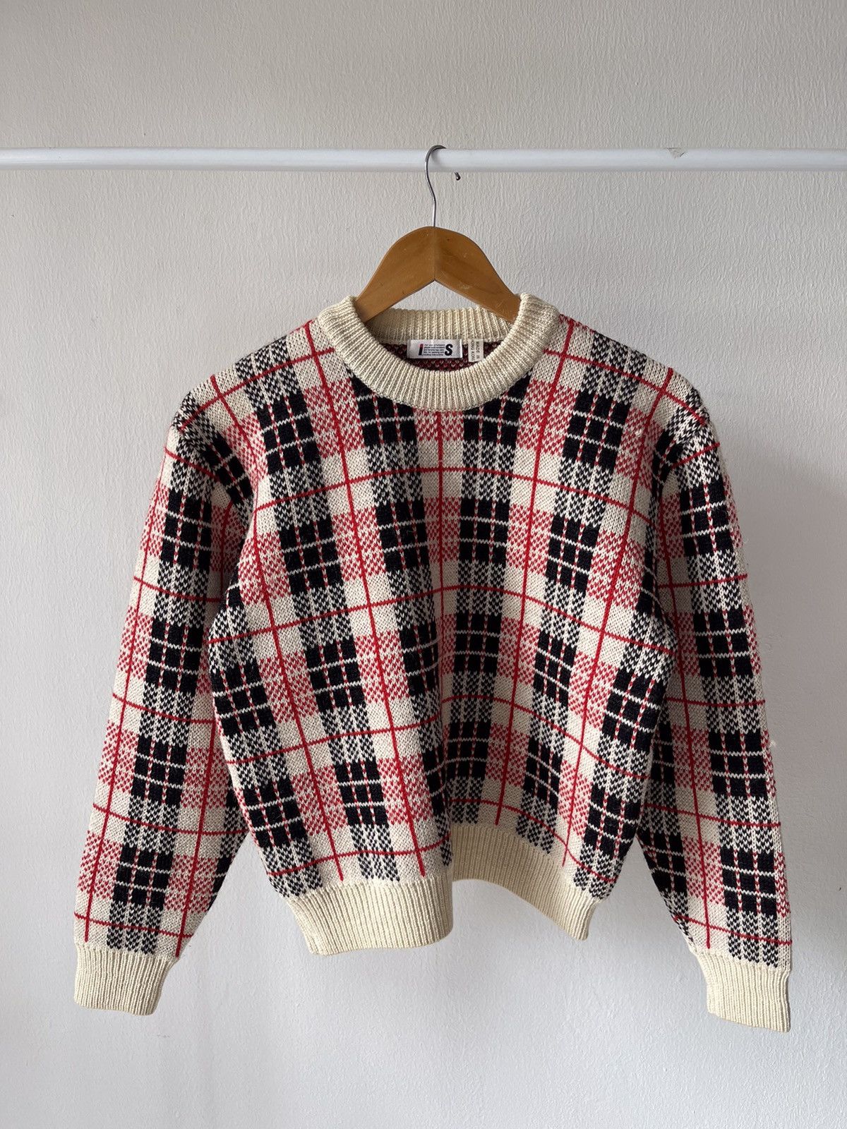 Issey Miyake 80s Issey Miyake Wool Plaid Knitwear A1 Size US S / EU 44-46 / 1 - 6 Thumbnail