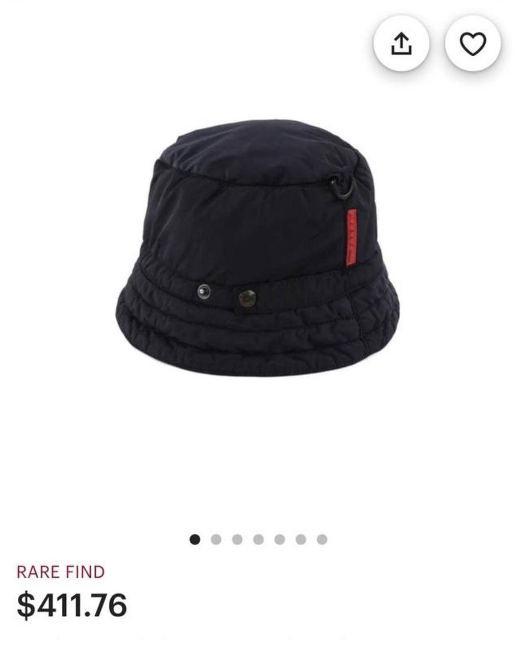 Prada Rare Prada Sport Linea Rossa Corduroy Red Tab Bucket Hat Cap Size ONE SIZE - 2 Thumbnail