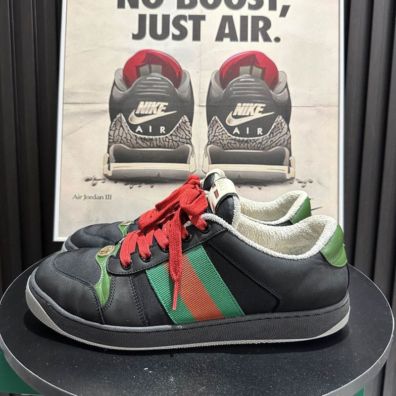 Gucci Gucci Screener GG Enamel Suede Fashion Sneakers 0079 Size US 8 / EU 41 - 1 Thumbnail