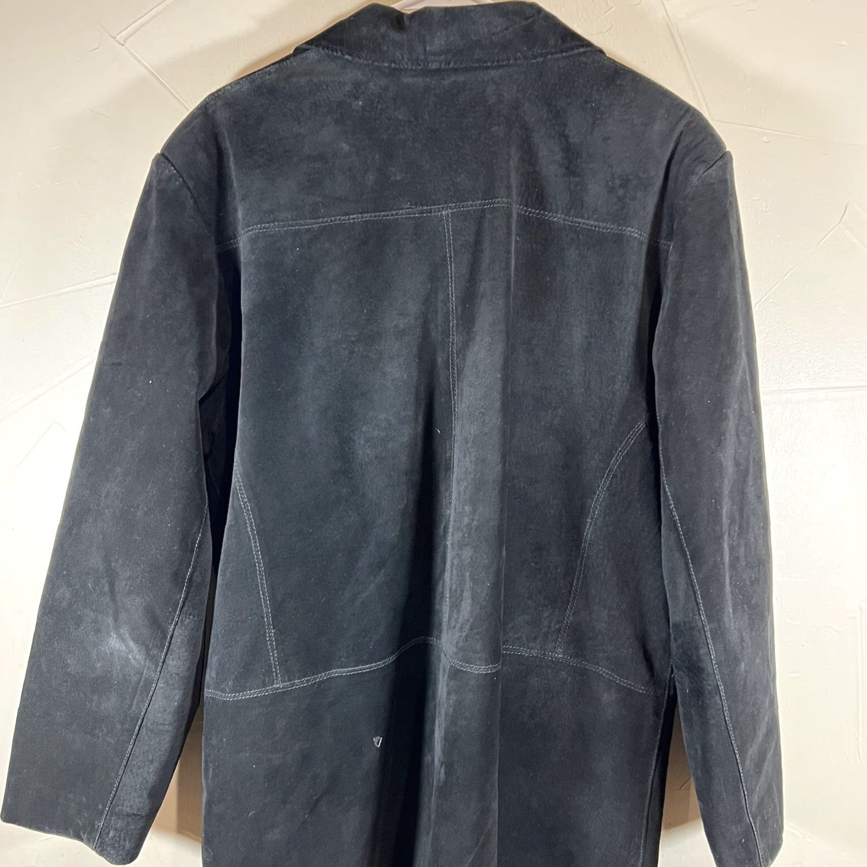 Vintage Margaret Godfrey Womens Suede Leather Jacket Black XL Size XL / US 12-14 / IT 48-50 - 7 Thumbnail