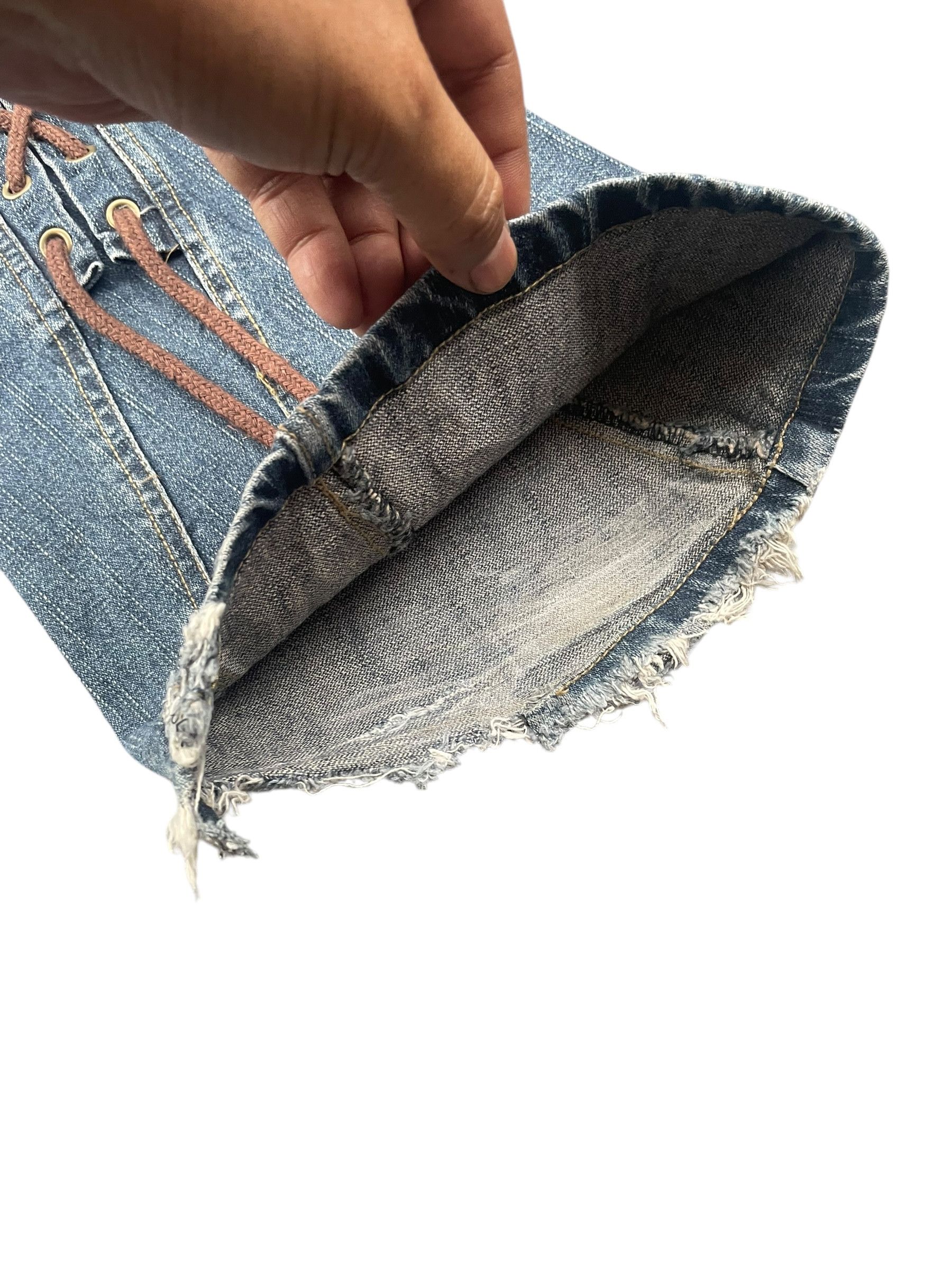 Japanese Brand Cool Drive Striker Flare Distersed Lace Up Jeans Size US 34 / EU 50 - 7 Thumbnail