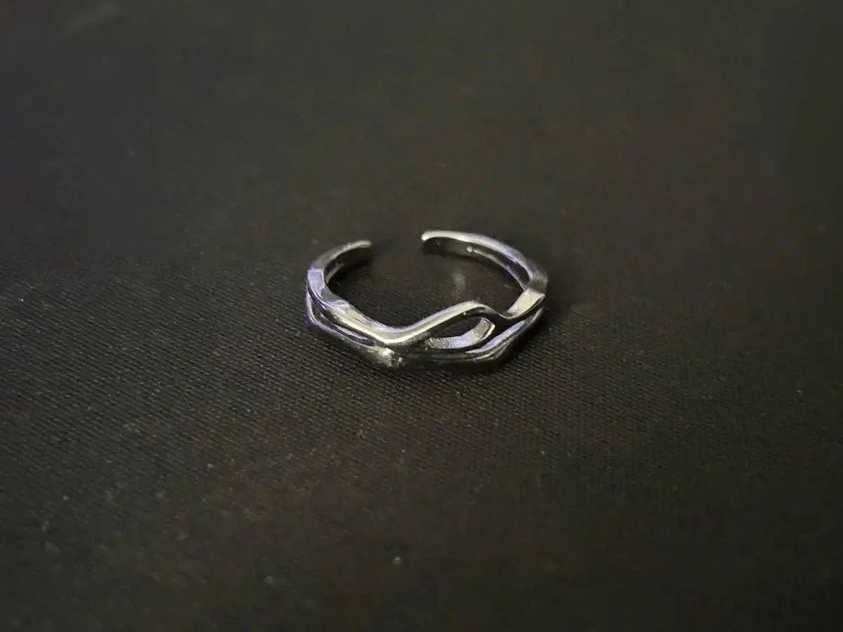 Jewelry Geometric Hollow double Adjustable Rings Size ONE SIZE - 1 Thumbnail