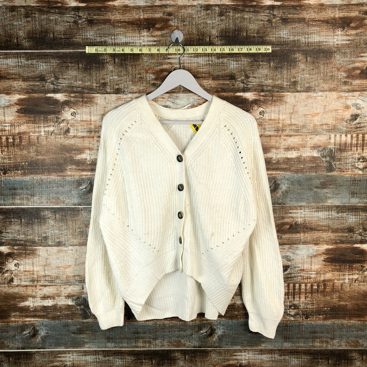 Japanese Brand GU White Cardigan Knitwear #A1368 Size M / US 6-8 / IT 42-44 - 1 Thumbnail