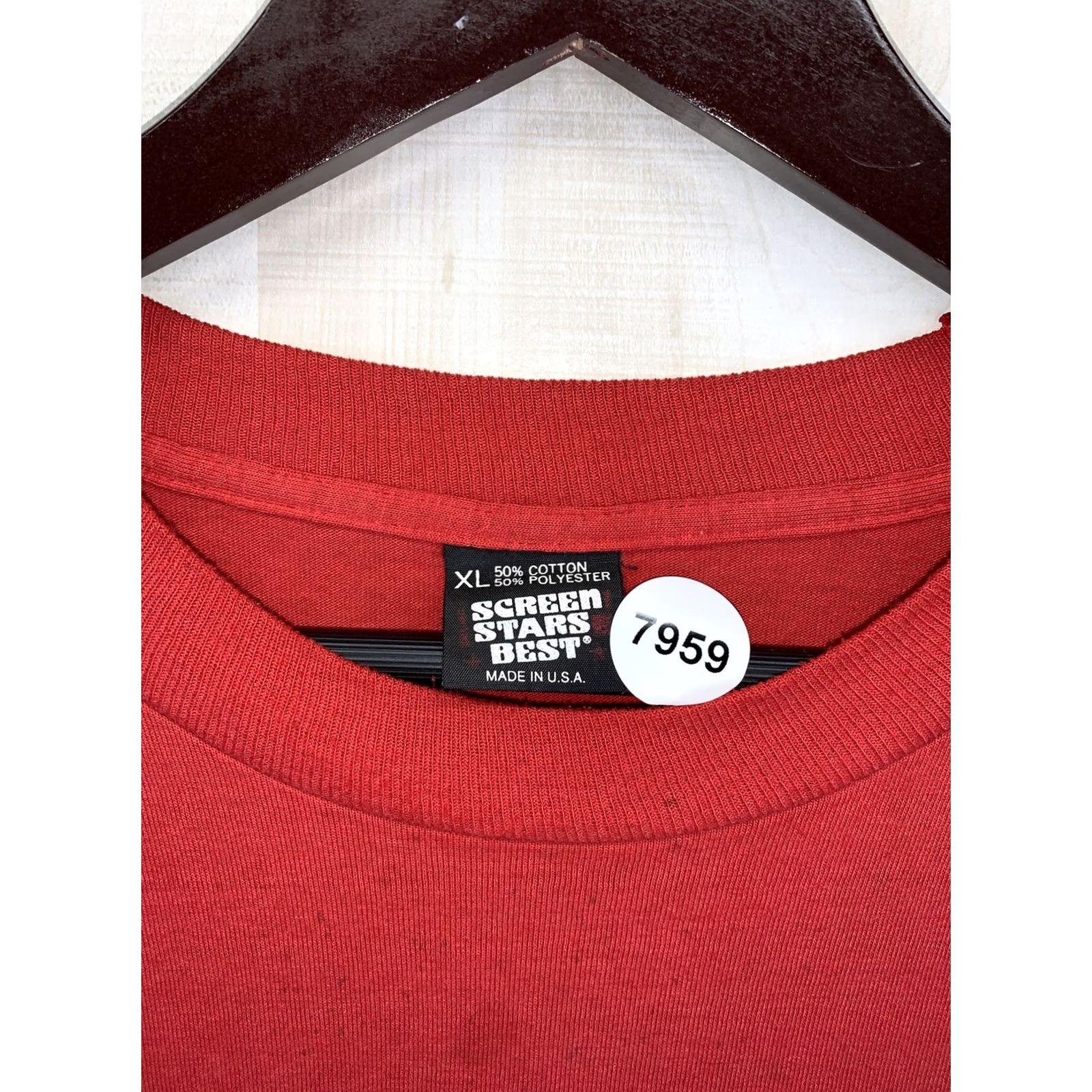 Vintage VINTAGE Screen Stars Chrysler Don Embroidered Red Mens Shirt XL Short Sleeve Graphic Tee 1980s Mens Size US XL / EU 56 / 4 - 3 Thumbnail