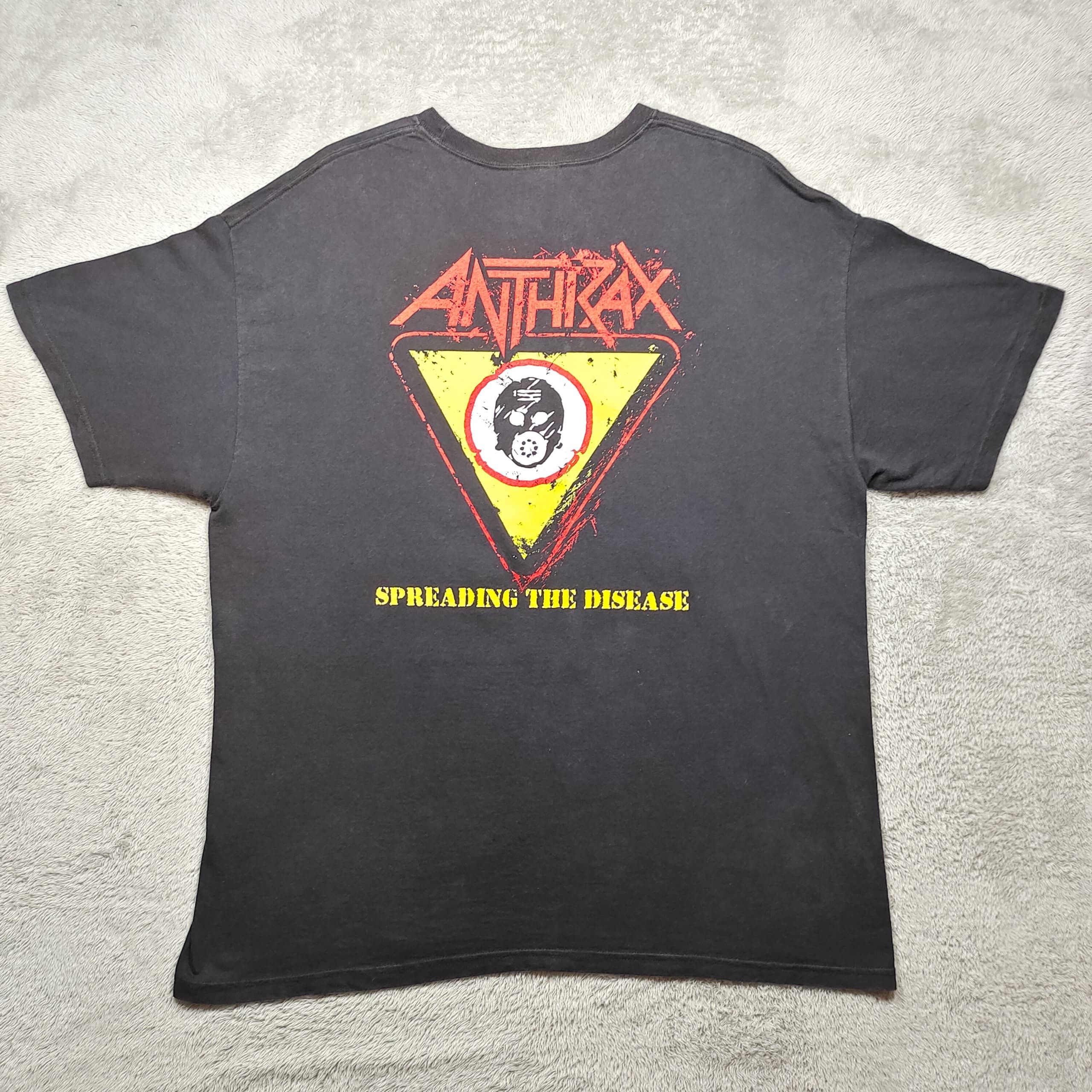 Band Tees × Vintage Y2K ANTHRAX SPREADING THE DISEASE METAL BAND T SHIRT Size US XL / EU 56 / 4 - 2 Thumbnail