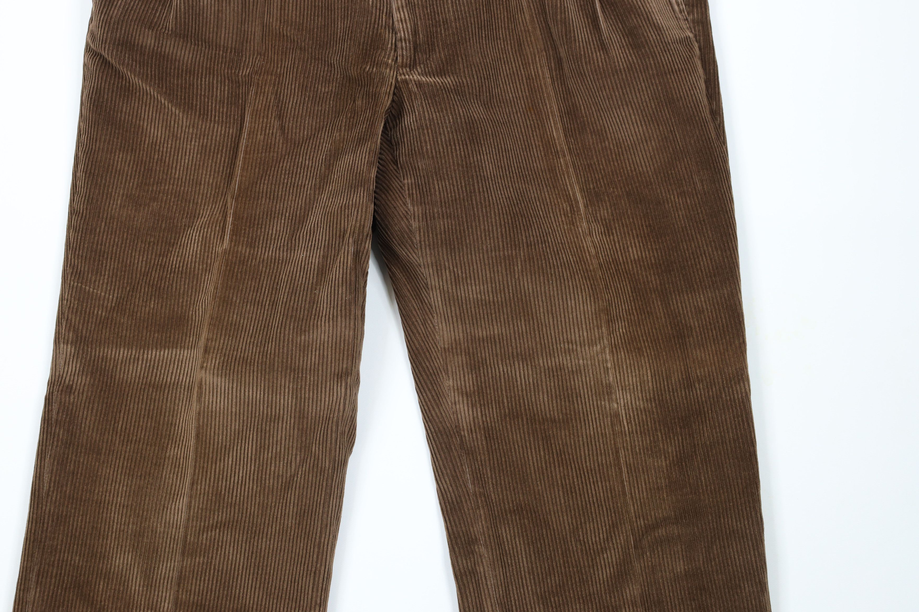Lands' End × Vintage Vintage 90s Lands End Cuffed Wide Leg Corduroy Pants USA Size US 36 / EU 52 - 3 Thumbnail
