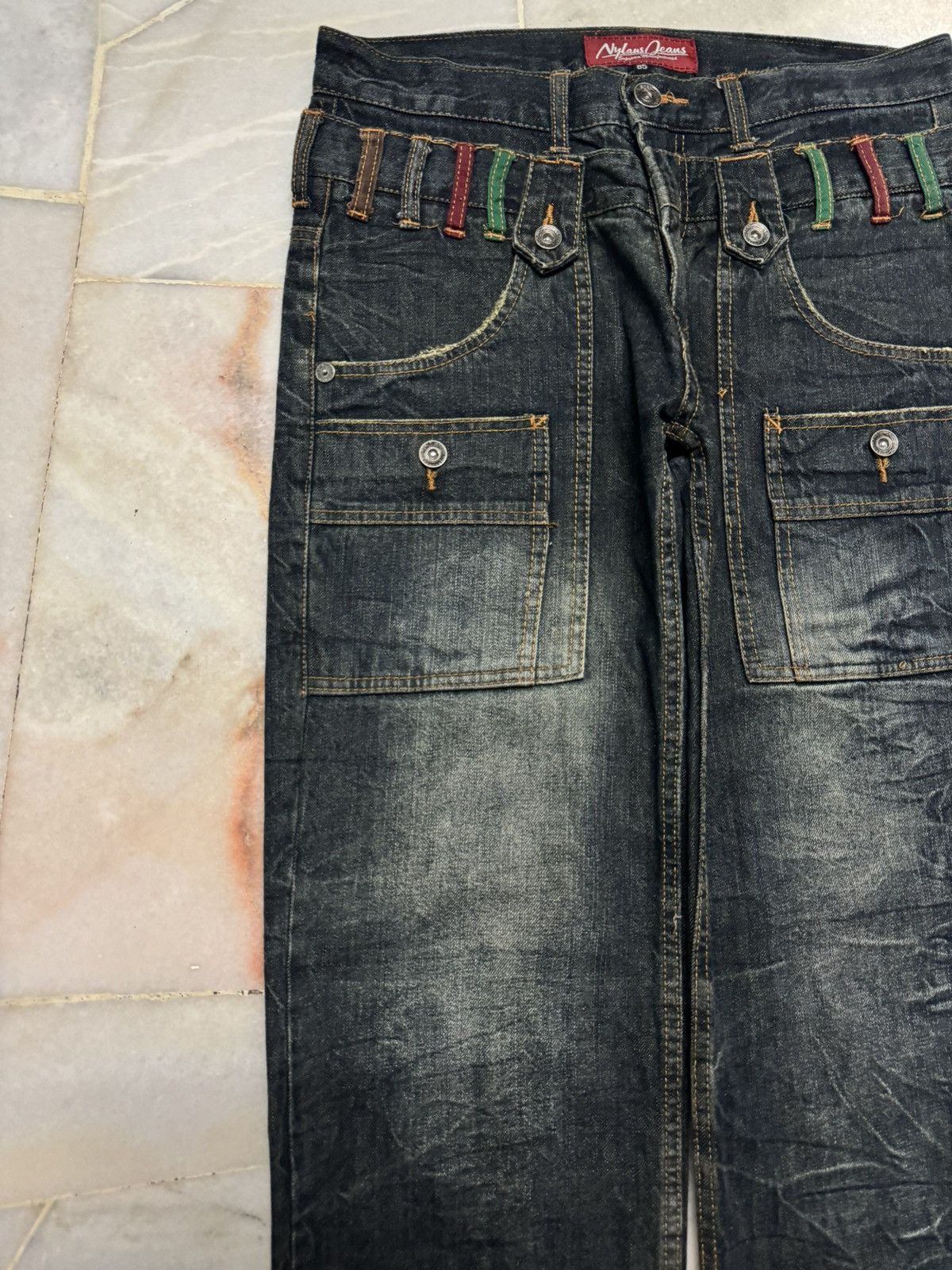 Seditionaries 💥DOUBLE WAIST💥90's NYLUS BUSHPANT DOUBLE WAIST SICK CLAWMARK Size US 31 - 5 Thumbnail