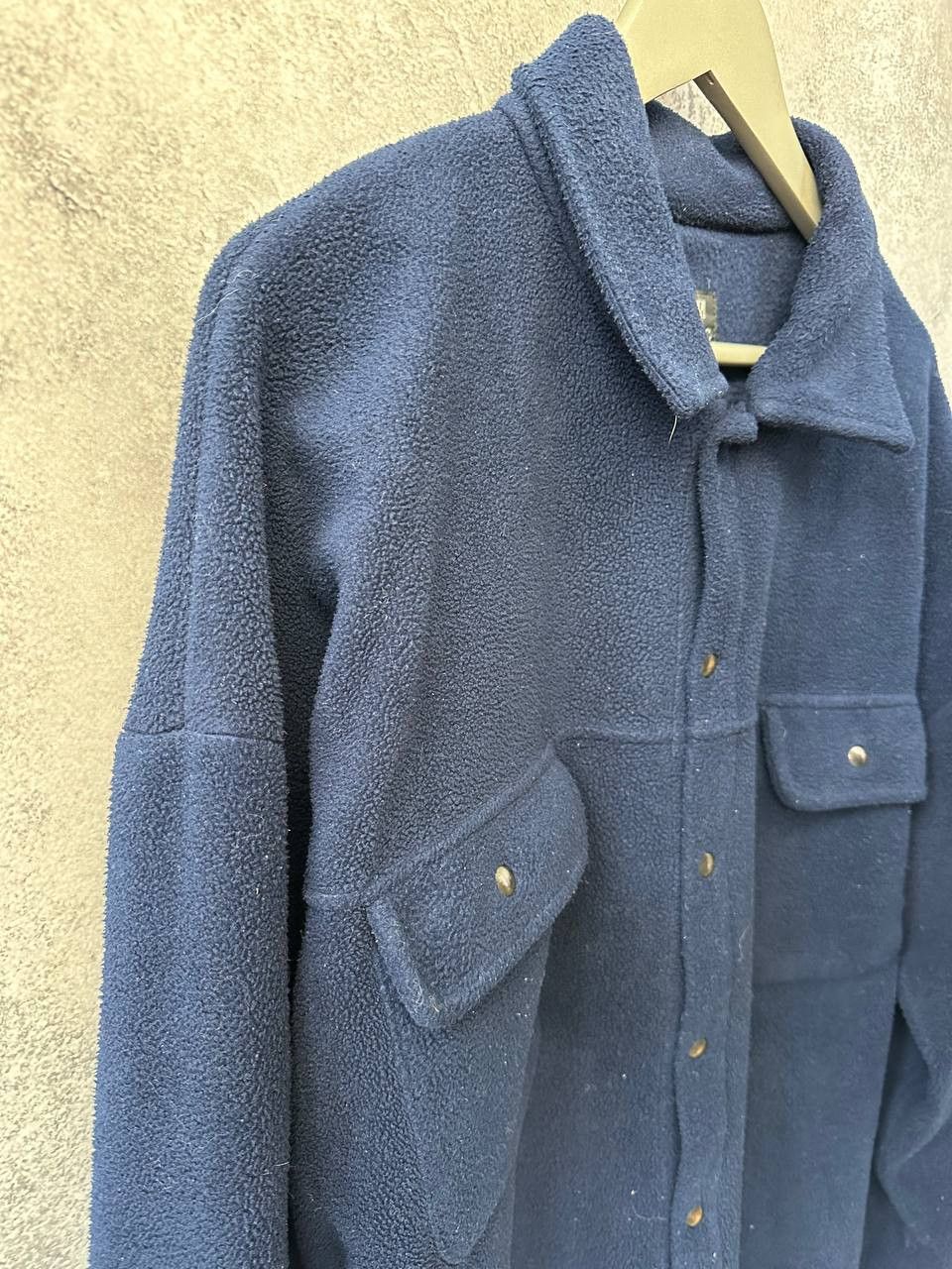 Napapijri × Vintage Napapijri Fleece Overshirt Ceramic Fibre Button Jacket Italy Size US XL / EU 56 / 4 - 4 Thumbnail