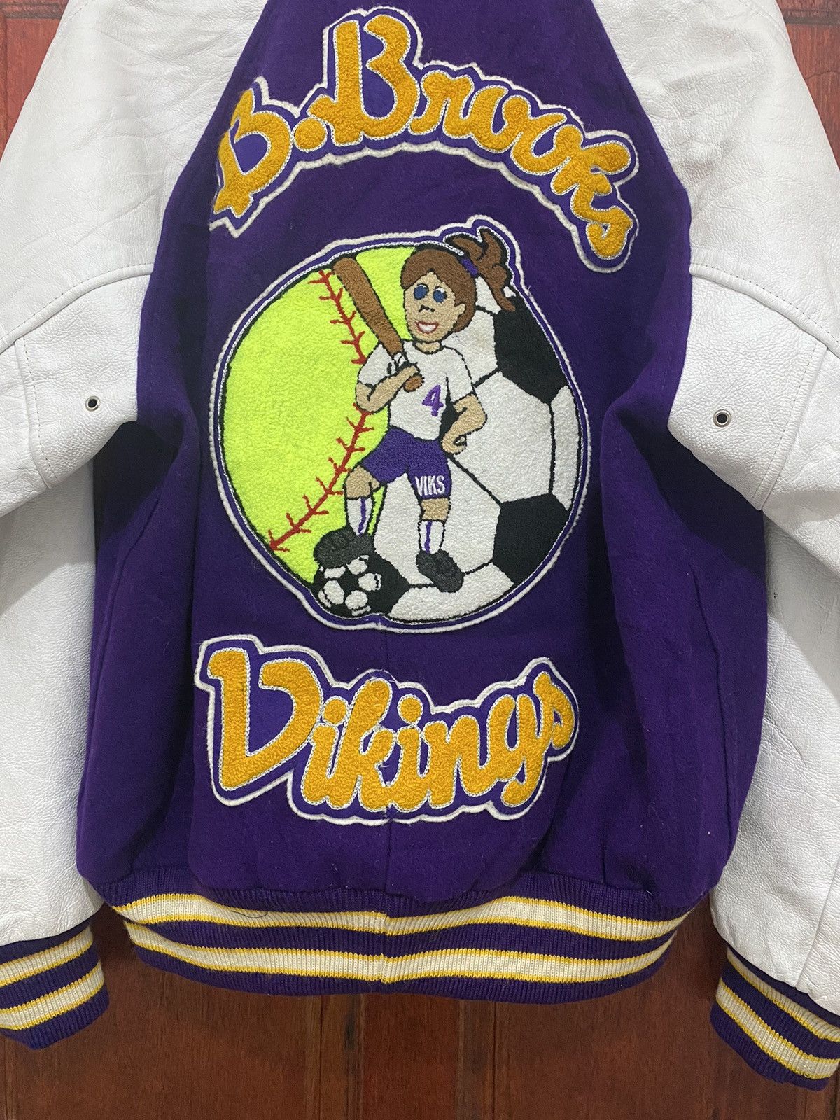 Hysteric Glamour 🇺🇸 Vintage Vikings Varsity Leather Wool Jacket Size US M / EU 48-50 / 2 - 7 Thumbnail