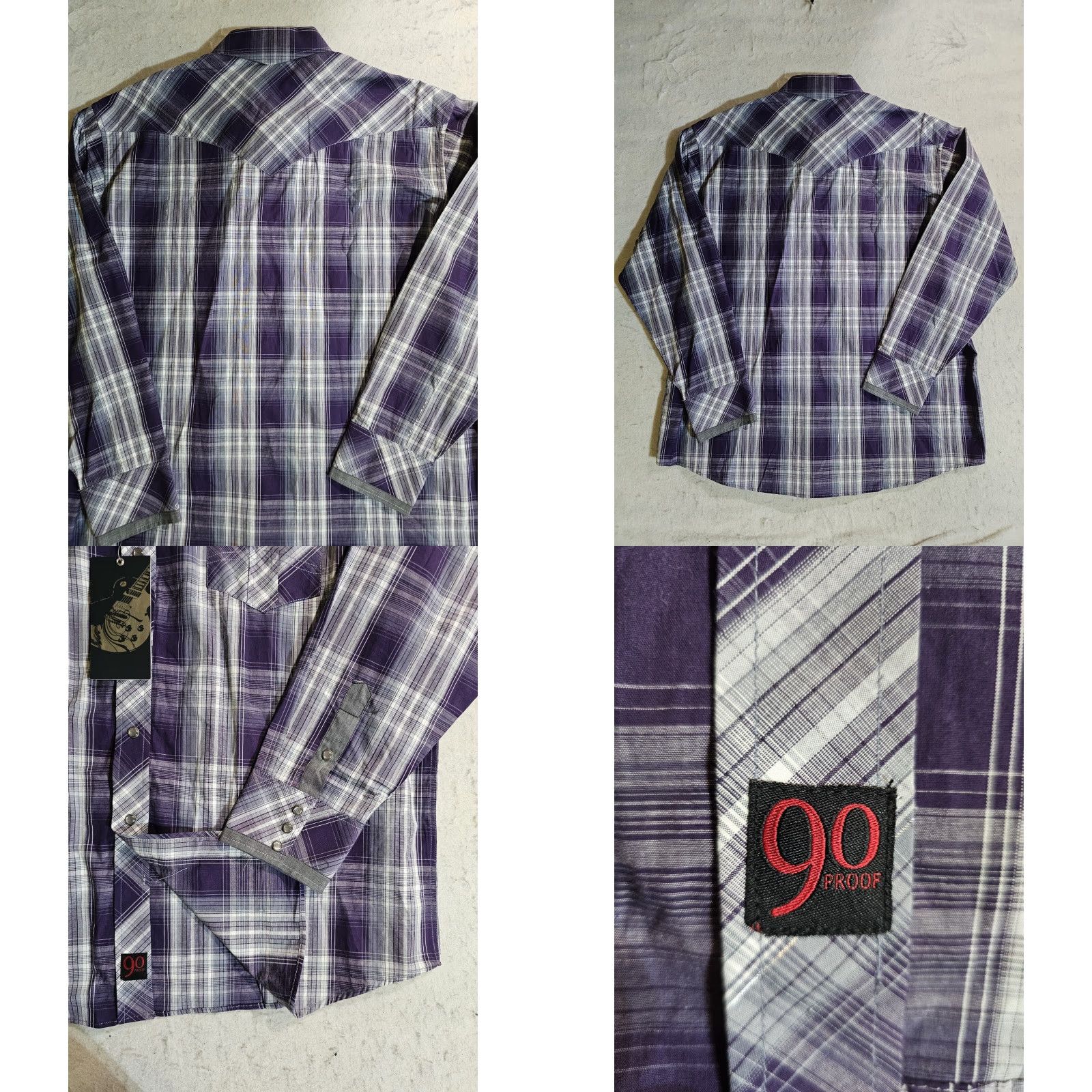 Vintage VINTAGE Panhandle Slim Pearl Snap Western Style Rodeo Shirt Mens XL Purple Cowboy Western Shirt Size US XL / EU 56 / 4 - 8 Thumbnail