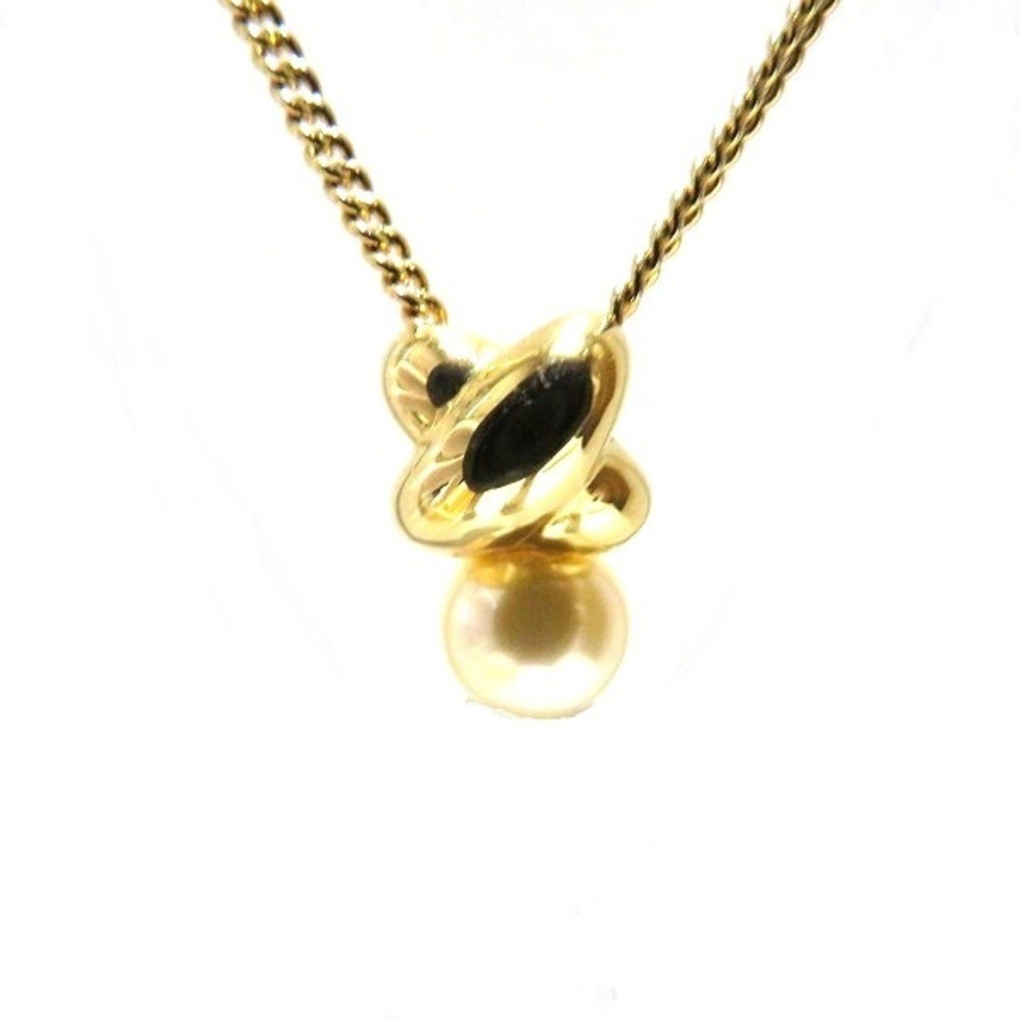 image of Christian Dior Dior Fake Pearl Brand Accessory Necklace Ladies in Gold, Women's