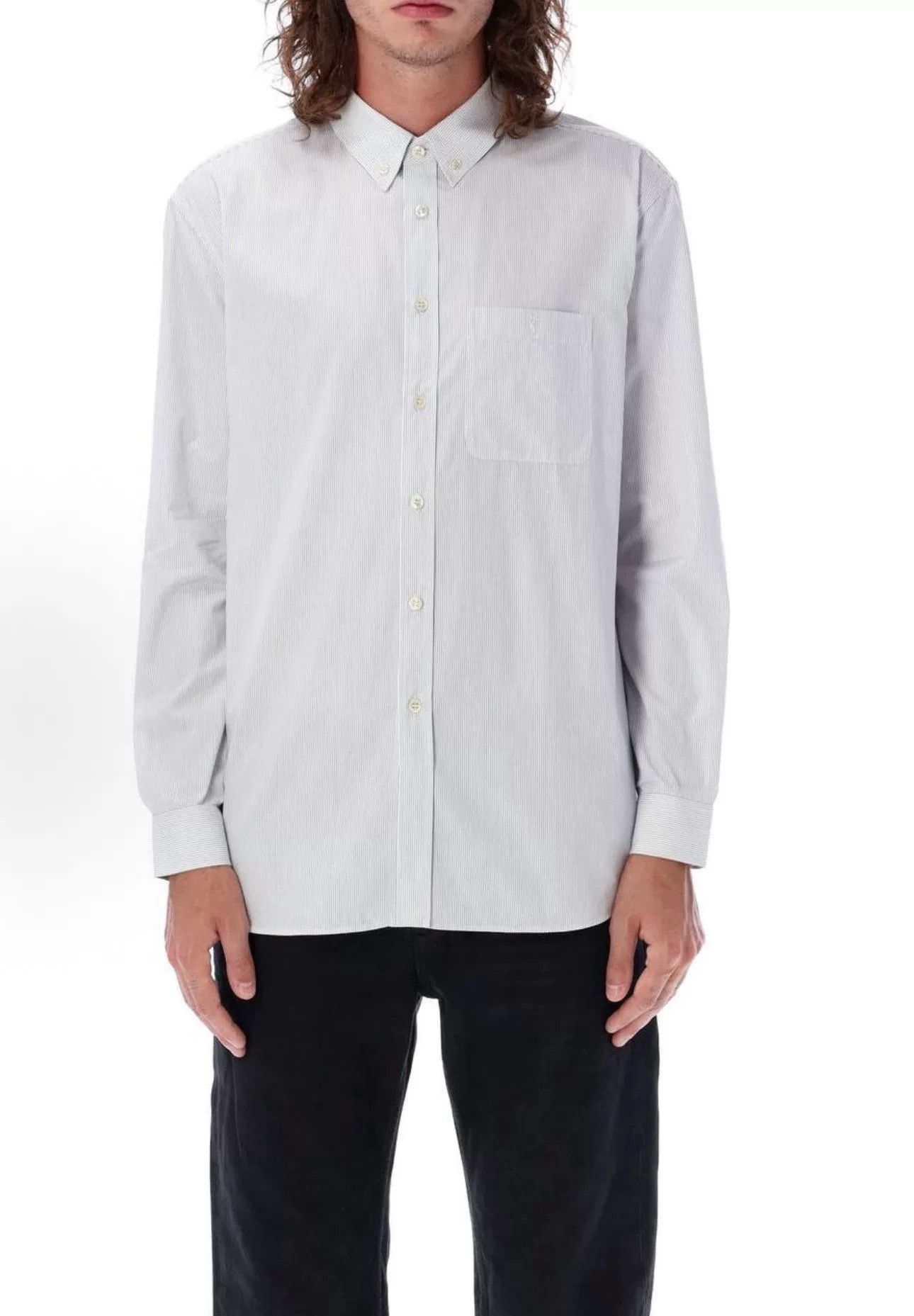Saint Laurent Paris Saint Laurent SLP 23FW Light Blue Pinstripe Shirt Size US S / EU 44-46 / 1 - 1 Thumbnail