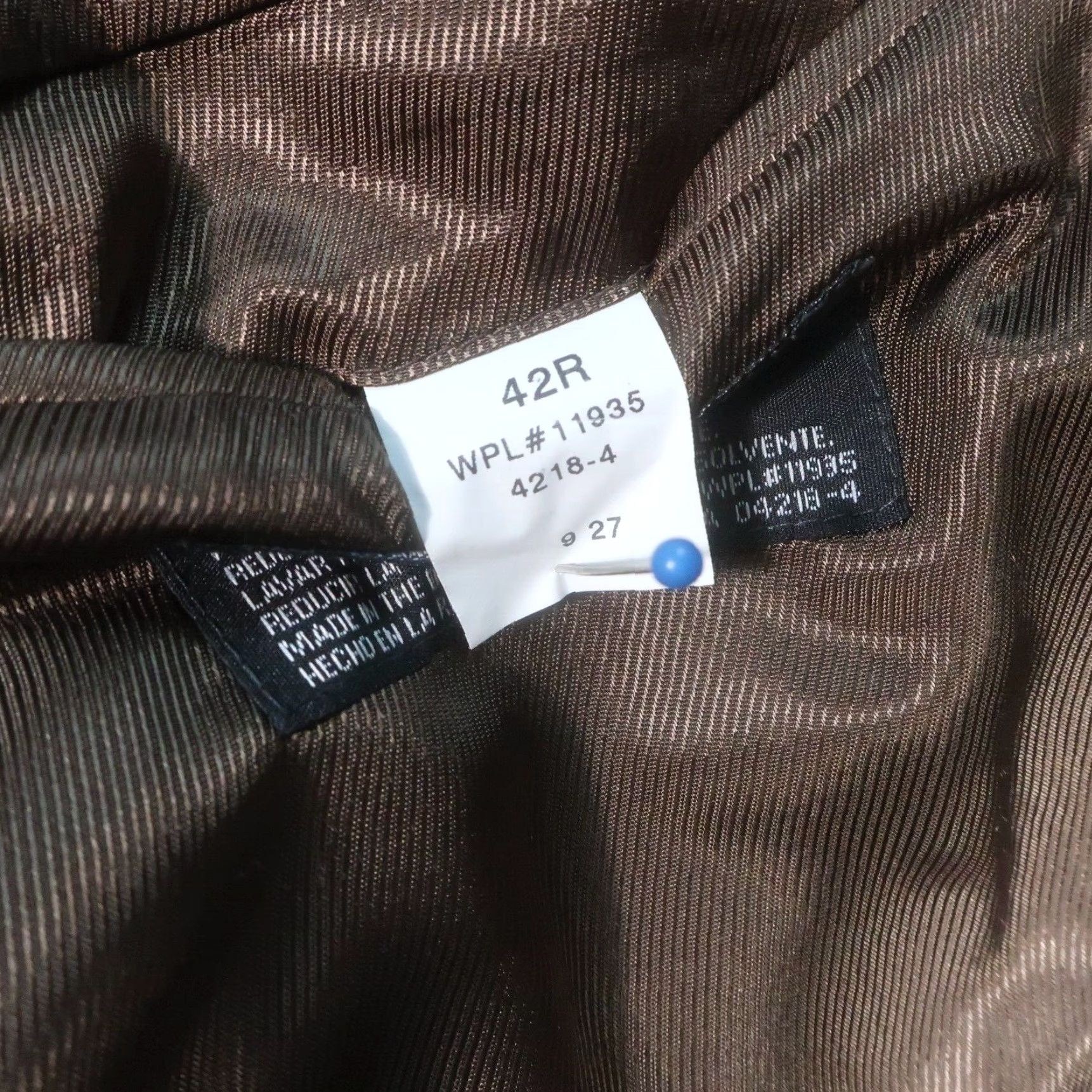 Stafford Stafford Blazer Mens 42 Brown Wool Lambswool Blend Retro Elbow Patches EUC Vintage No Size 42R - 4 Thumbnail