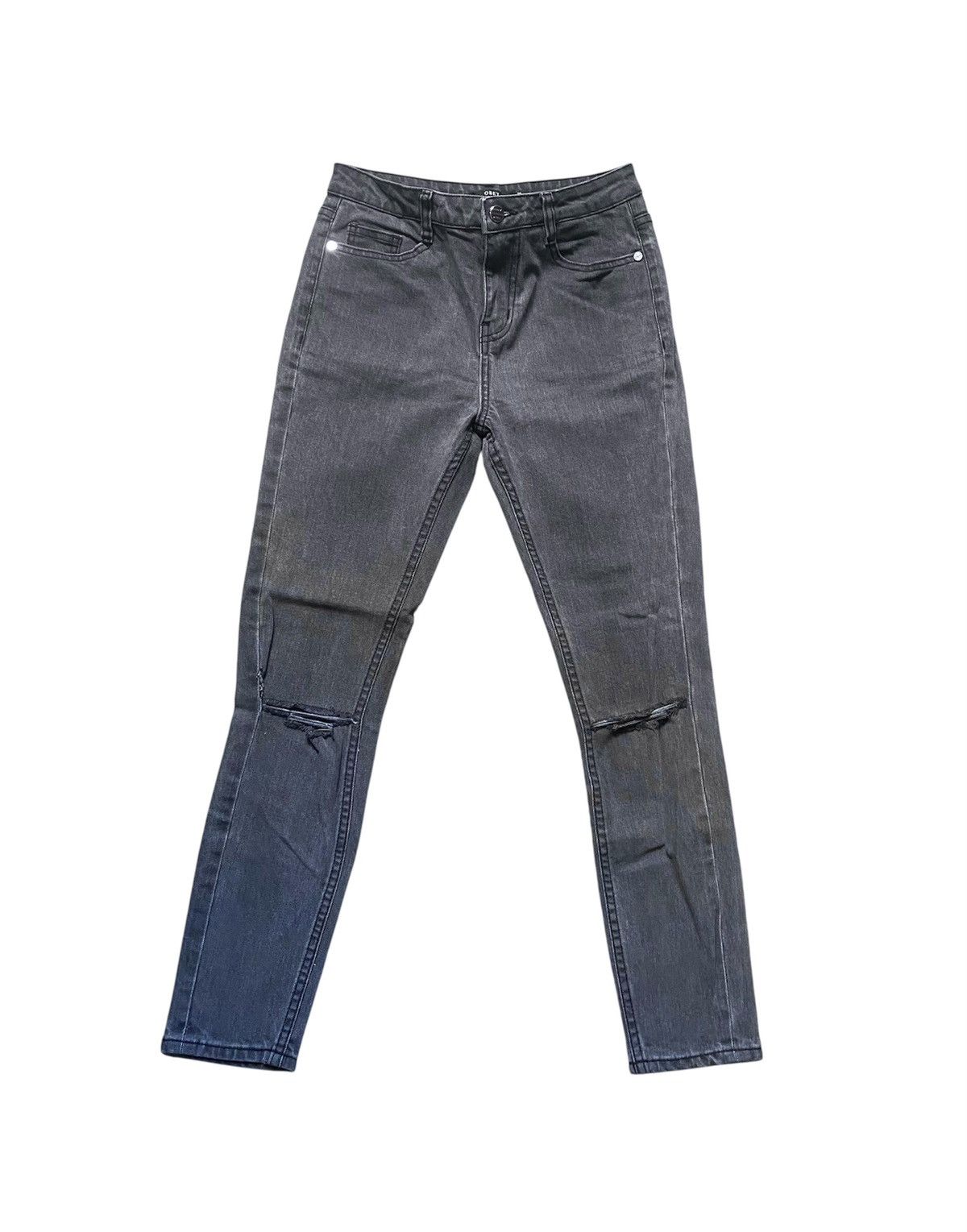 Obey Women’s Obey Worldwide Torn Distress Gray Cotton Jeans Denim Size 26" / US 2 / IT 38 - 1 Thumbnail