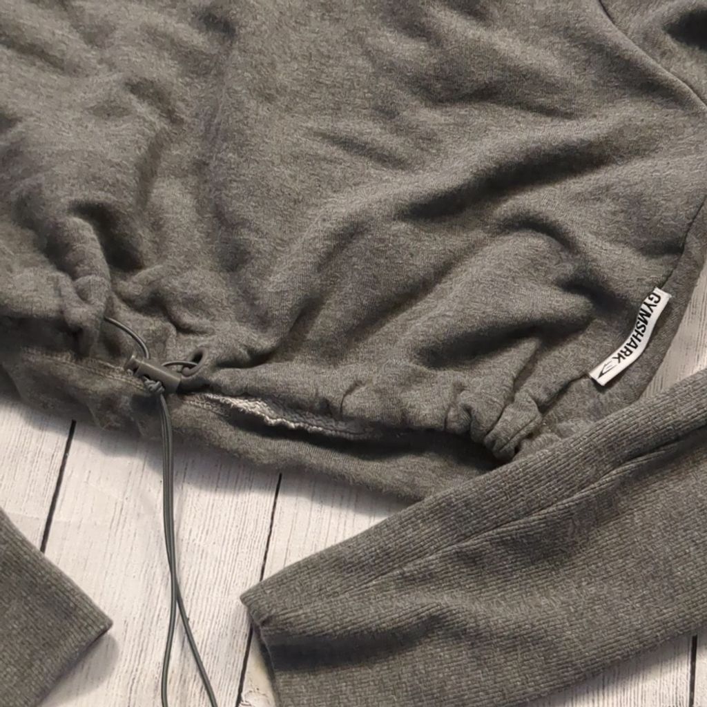 Gymshark Gymshark gray hooded sweatshirt crop top size small Size S / US 4 / IT 40 - 2 Thumbnail