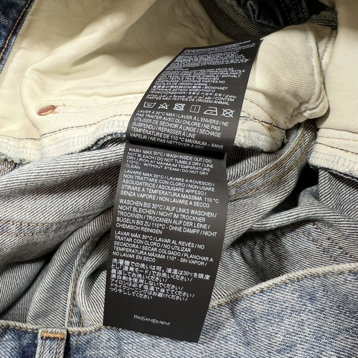 Saint Laurent Paris Saint Laurent D45 Wide Leg Jeans Size US 29 - 11 Thumbnail