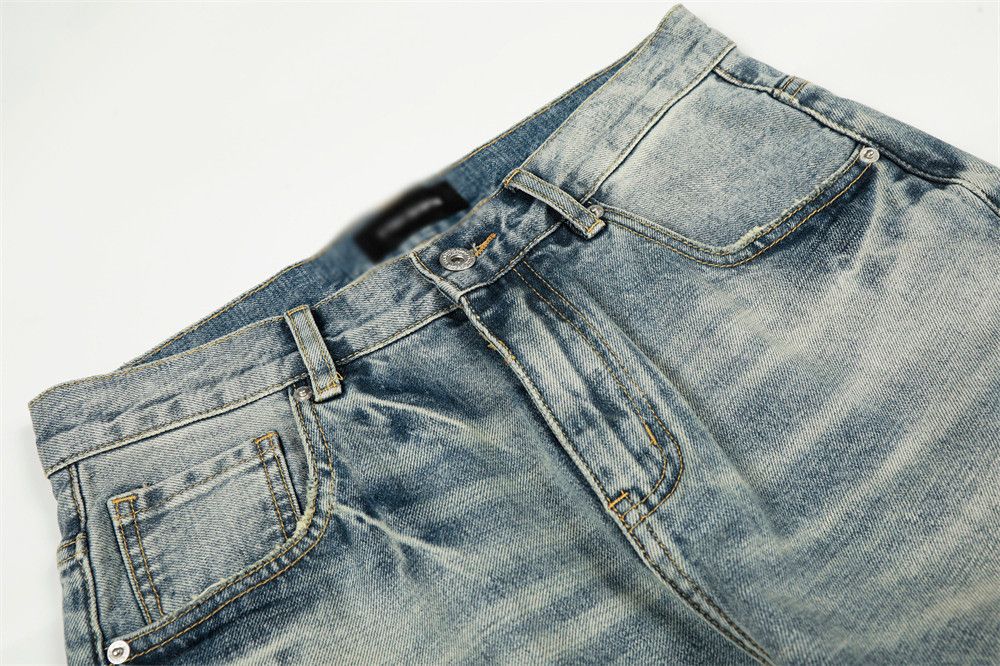 Jean Men's loose casual gradient distressed punk washed jeans Size US 32 / EU 48 - 3 Thumbnail