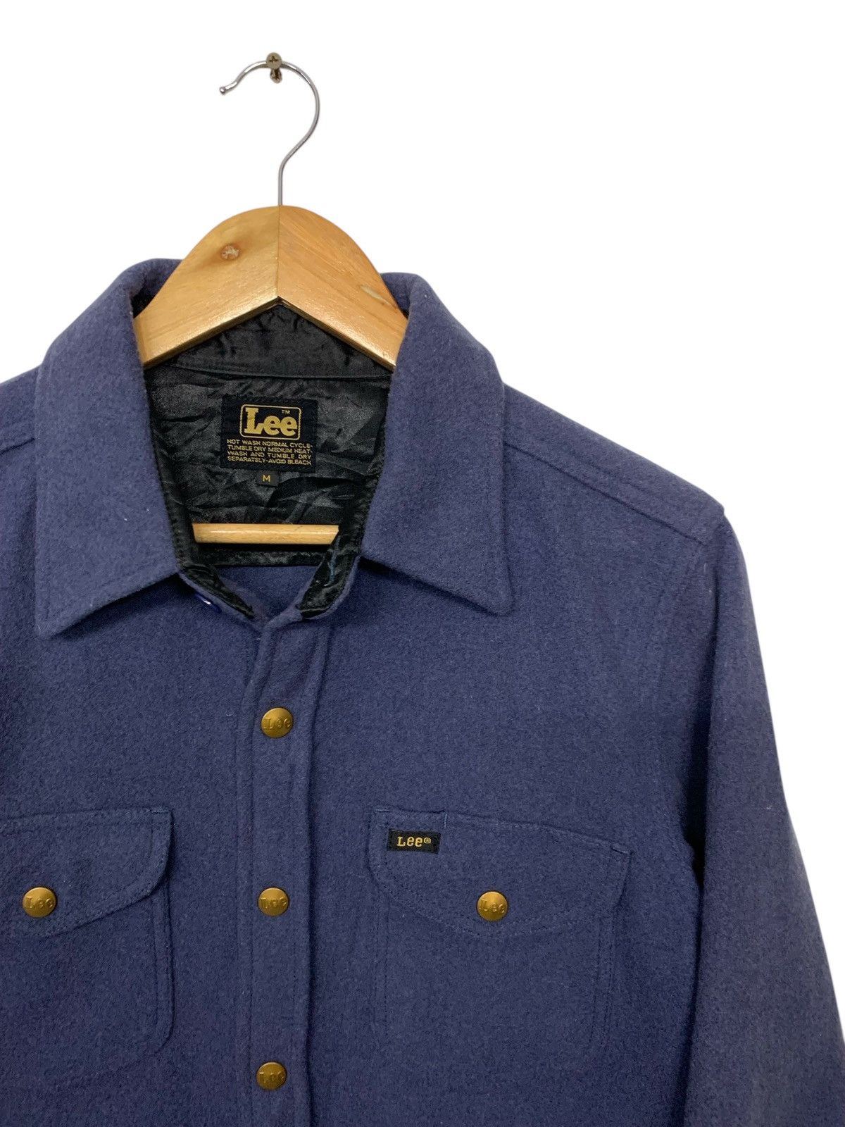 Lee × Vintage Vintage 90's Lee Snap Button Wool Jacket Size US M / EU 48-50 / 2 - 5 Thumbnail