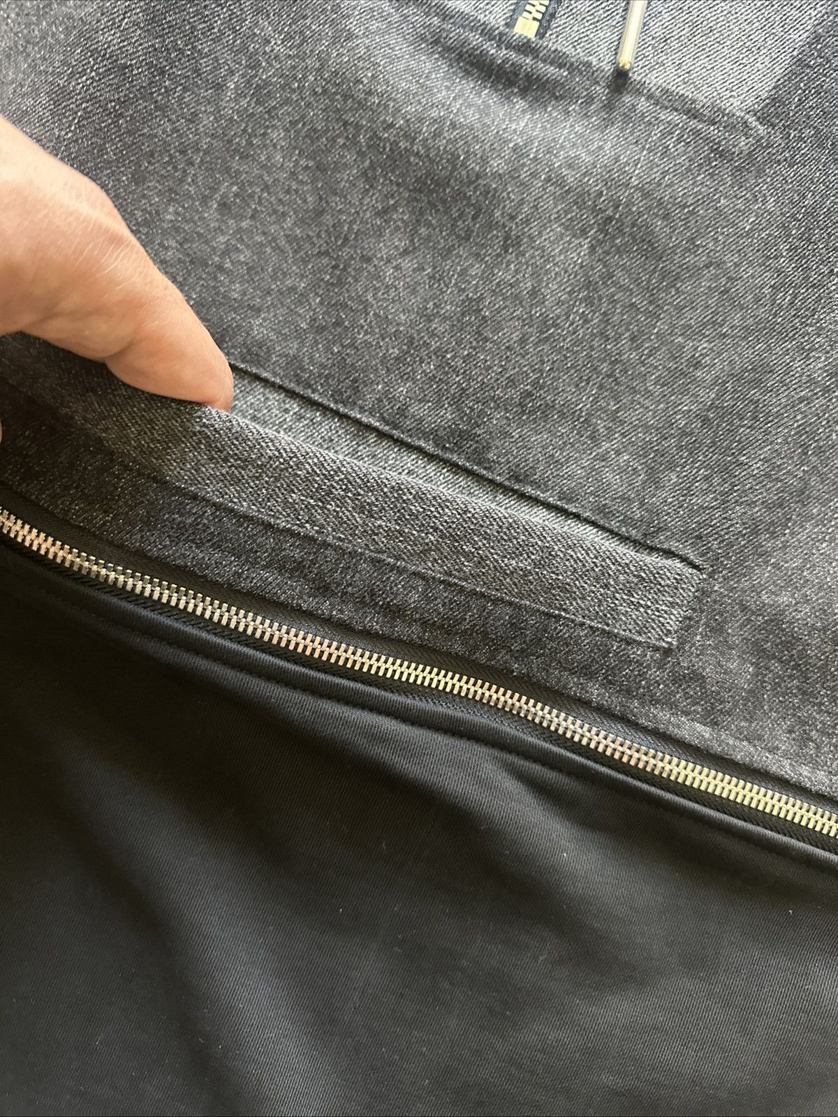 Homme + Femme La Homme + Femme Men’s Long Hoodie Zip – Black Denim Size XXL Size US XXL / EU 58 / 5 - 5 Thumbnail