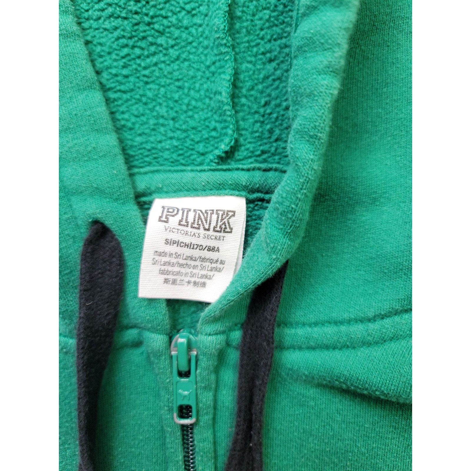 Pink Victoria Secret Pink Green Hoodie Sweatshirt S/P/CH/170/88A Size S / US 4 / IT 40 - 3 Thumbnail