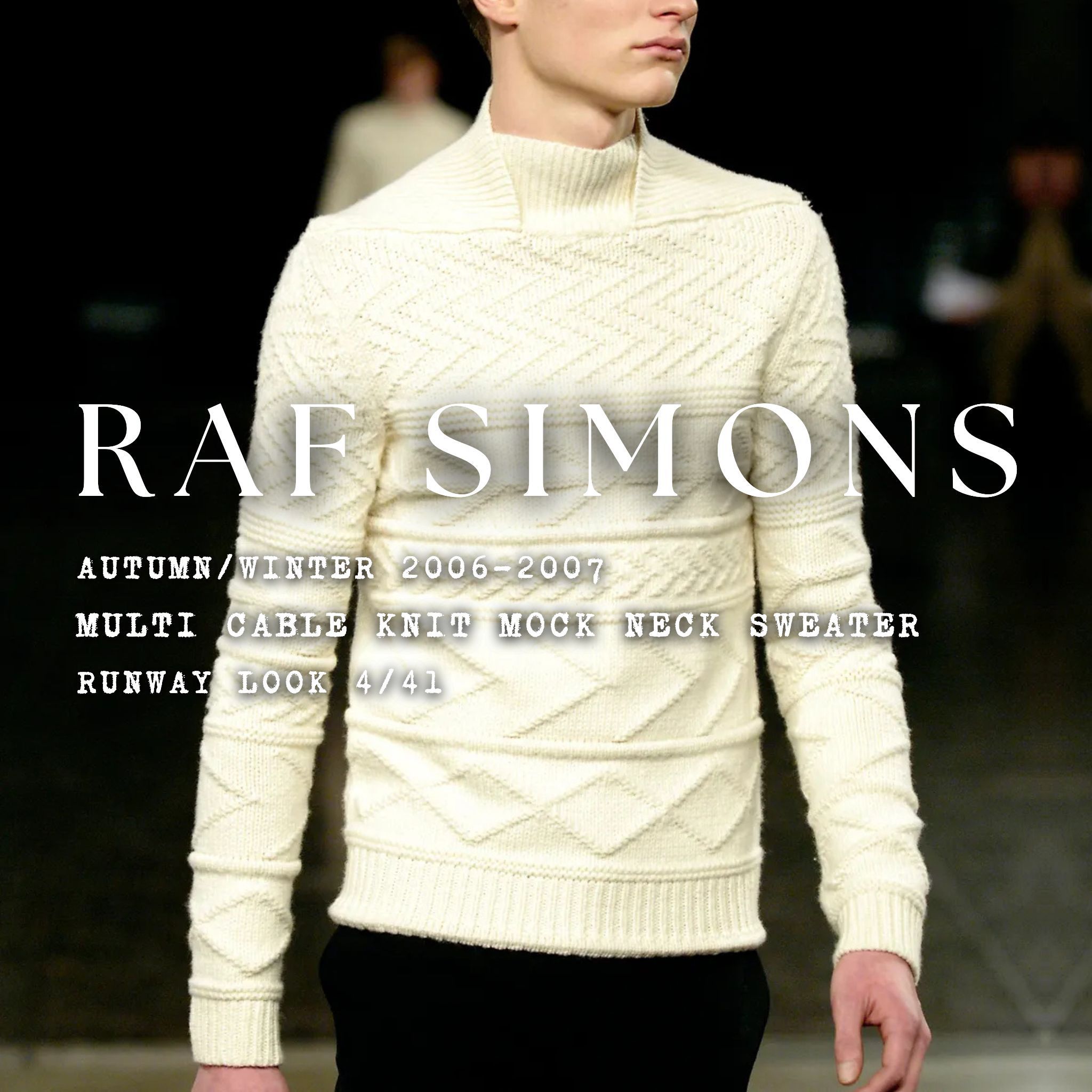 Raf Simons RAF SIMONS AW 06-07 Archive Grey Multi Cable Knit Sweater Size US M / EU 48-50 / 2 - 1 Thumbnail