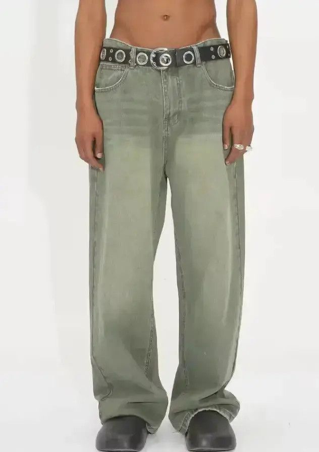 Japanese Brand washed faded loose baggy urban outdoor hiphop jeans Size US 32 / EU 48 - 1 Thumbnail