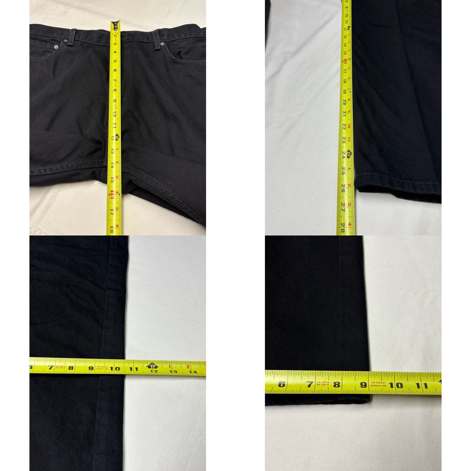 Levi's VINTAGE Levis 505 Regular Fit Black Jeans Mens W42 L28 Straight Leg Denim 00505-0260 Size US 42 / EU 58 - 9 Thumbnail