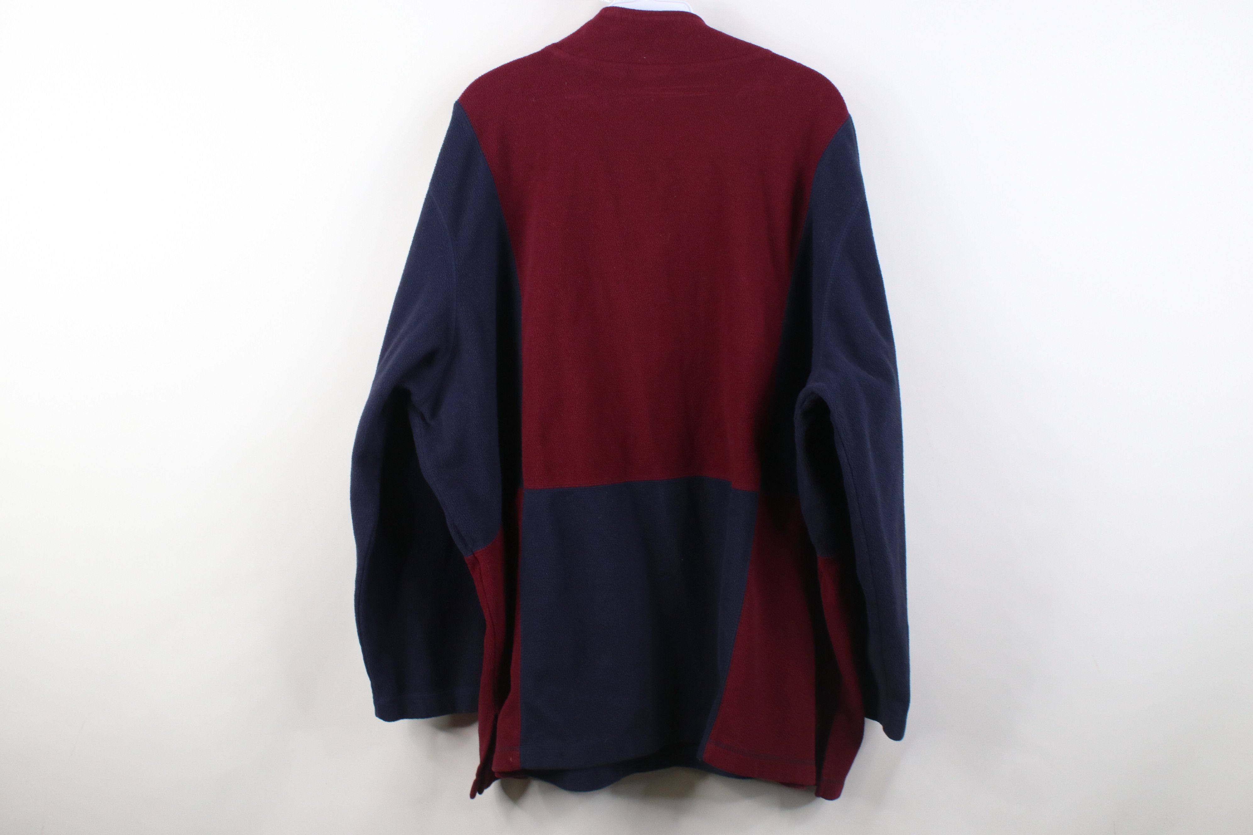 Vintage Vintage 90s Streetwear Block 1/4 Zip Fleece Pullover Sweater Size 3XL / US 20-22 - 8 Thumbnail