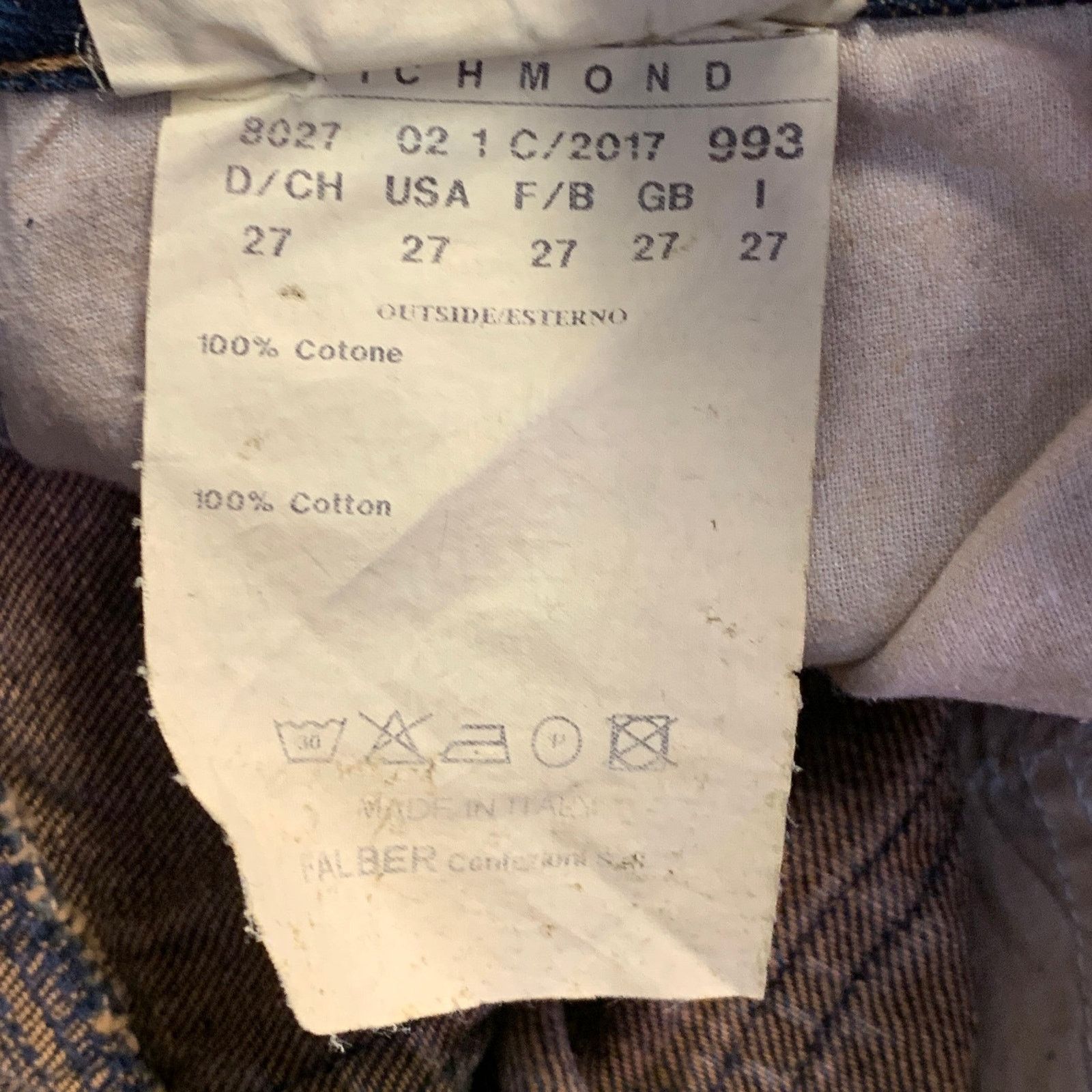John Richmond Size 27 Indigo Black Red Denim Twill Patches Flared Jeans Size 27" / US 4 / IT 40 - 9 Thumbnail