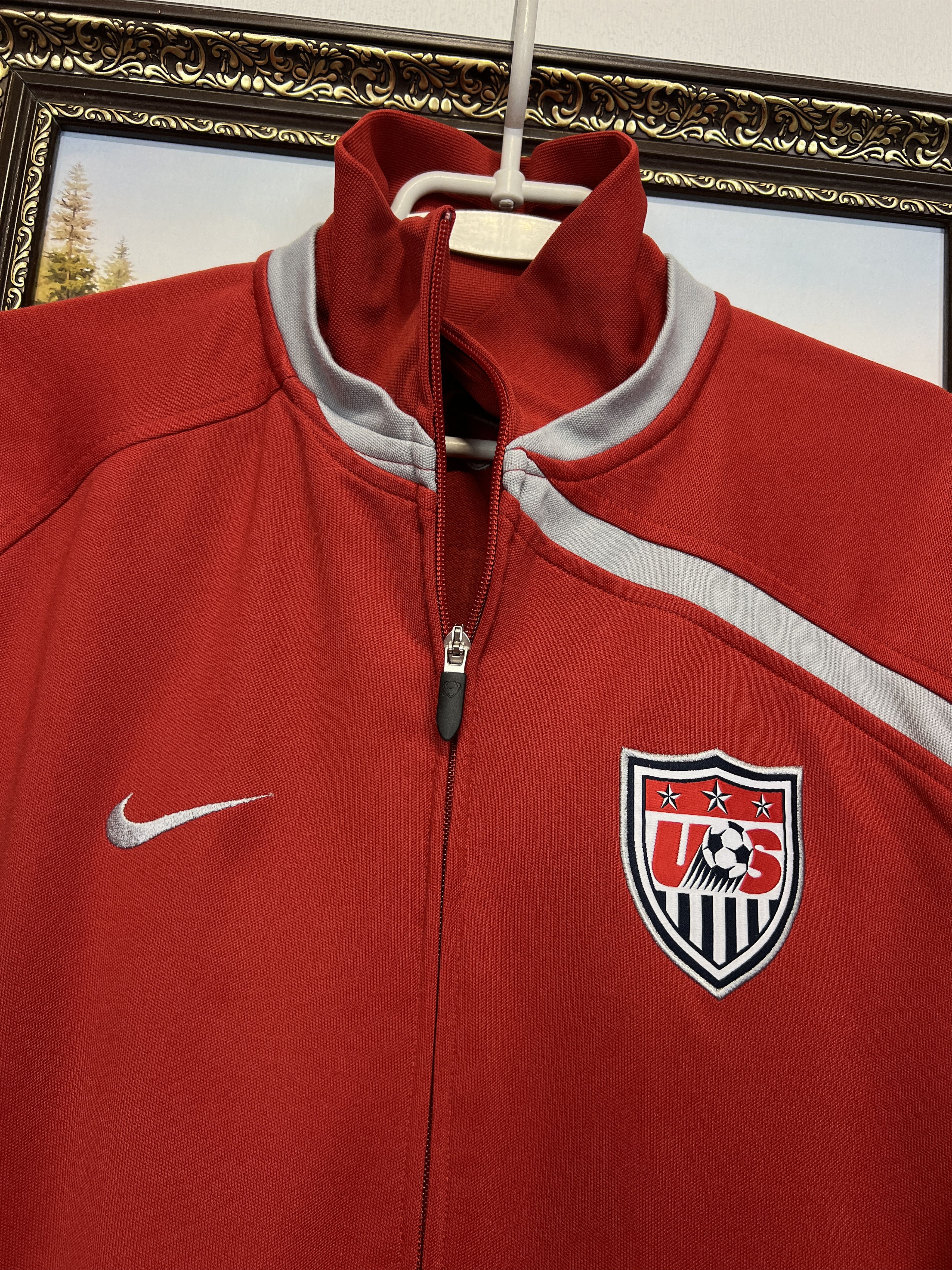 Nike Vintage USA Football Jacket Soccer Track Top National Rare Size US L / EU 52-54 / 3 - 3 Thumbnail