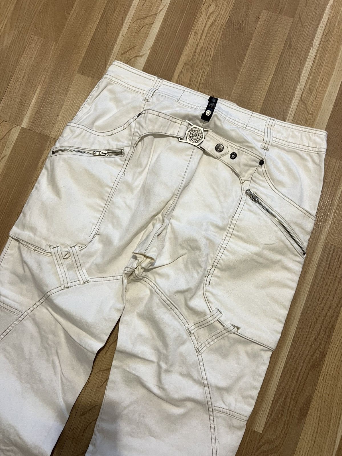 Hysteric Glamour × Japanese Brand × Vintage VINTAGE JUNYA WATANABE BALENCIAGA STYLE CARGO PANTS WHITE Size US 34 / EU 50 - 10 Thumbnail