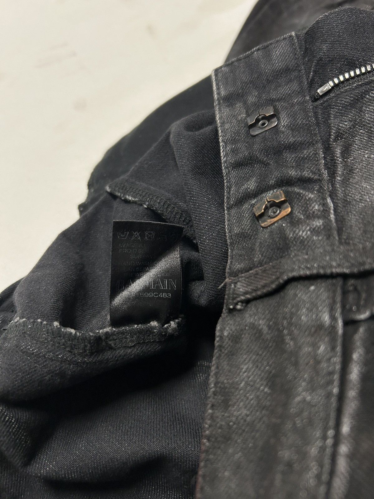 Balmain SS2014 Banana Cut Waxed Denim Size US 32 / EU 48 - 13 Thumbnail