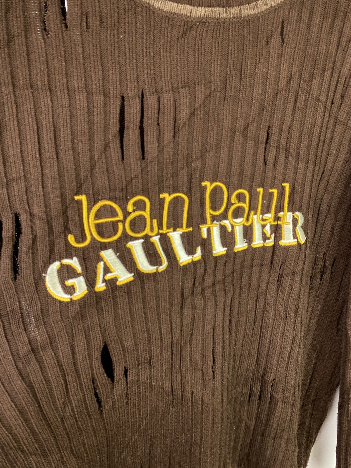 Japanese Brand distressed knitted jpg custom embroidery grunge style Size US M / EU 48-50 / 2 - 4 Thumbnail