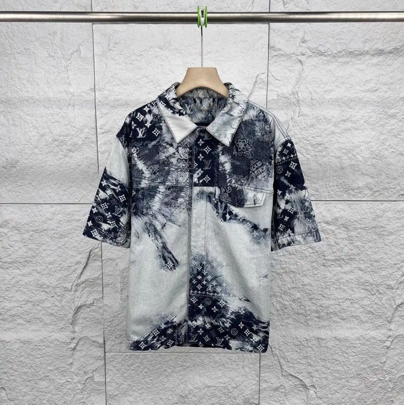 Louis Vuitton Louis Vuitton Blue Cotton Men's Shirt 0089 Size L / US 10 / IT 46 - 1 Thumbnail