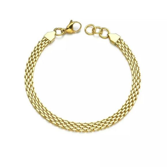 Other Stainless Steel Chunky Twisted Rope Chain Bracelet (G) Size ONE SIZE - 1 Thumbnail