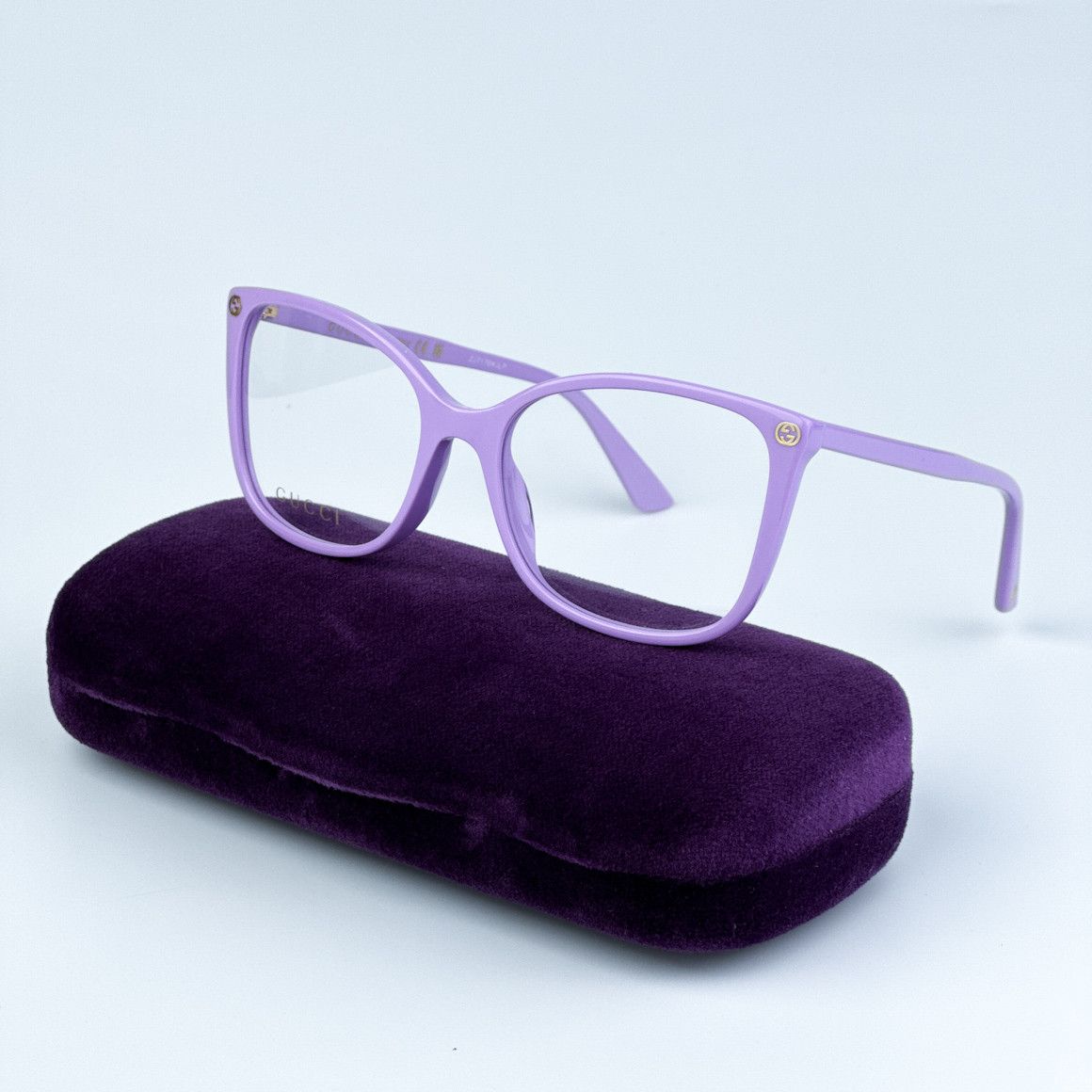 NEW Gucci GG0026O 014 Violet Square Women Eyeglasses