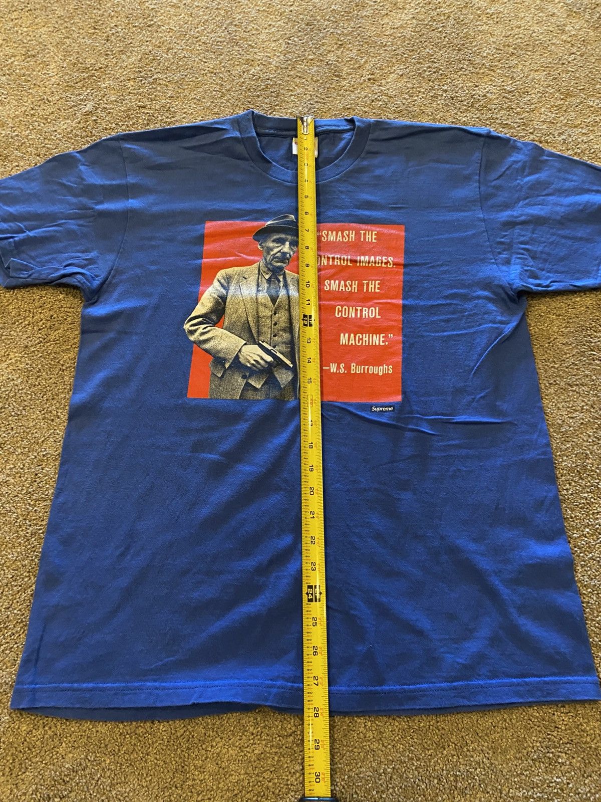 Supreme 2016 Burroughs Blue T Shirt Size US L / EU 52-54 / 3 - 5 Thumbnail