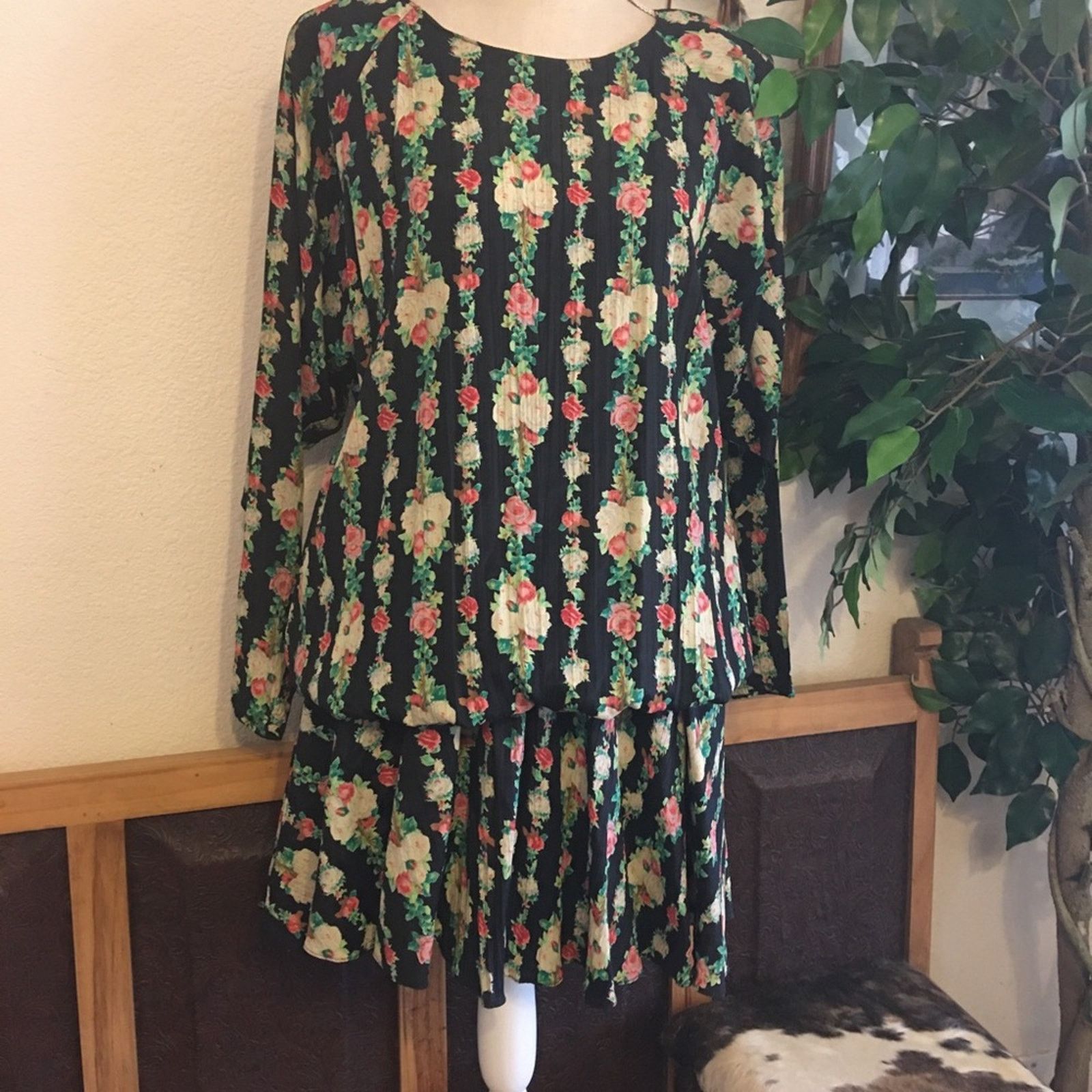 Vintage Vintage 80s Carole Little elastic band dress Size XL / US 12-14 / IT 48-50 - 2 Thumbnail