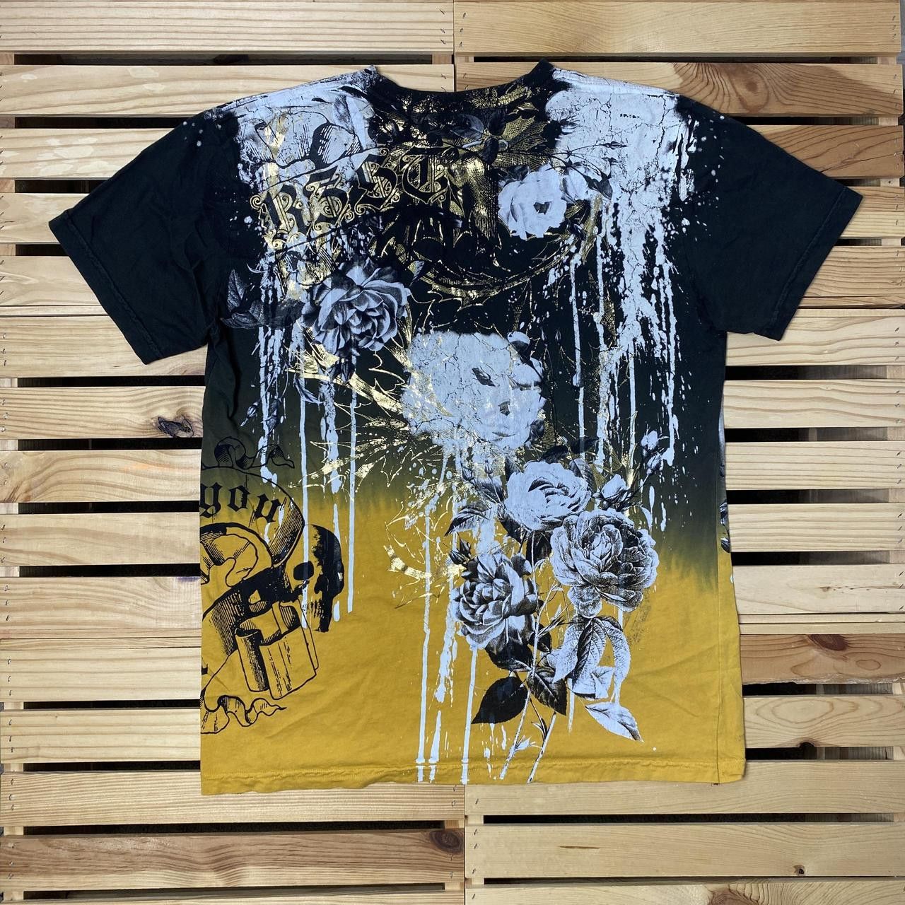 Other RZST Black AOP Y2K Affliction-Style Tee Size Large Size US L / EU 52-54 / 3 - 2 Thumbnail