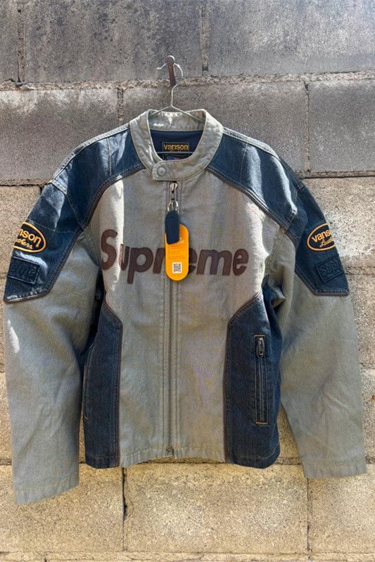 Supreme Vansonコラボジャケット グレー/ネイビー 210.jpg